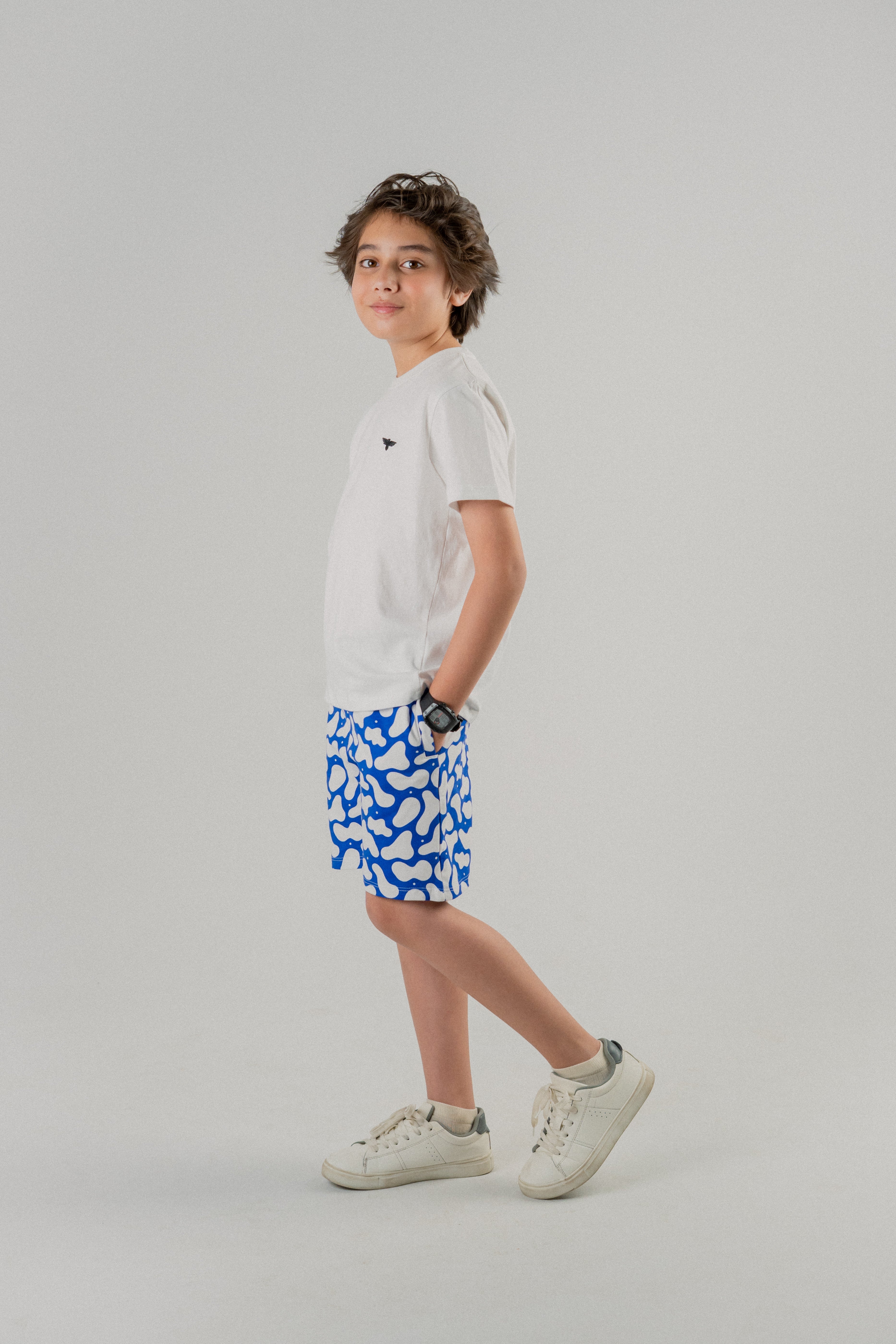 Junior Kids Boys knit Wear Short - True Blue