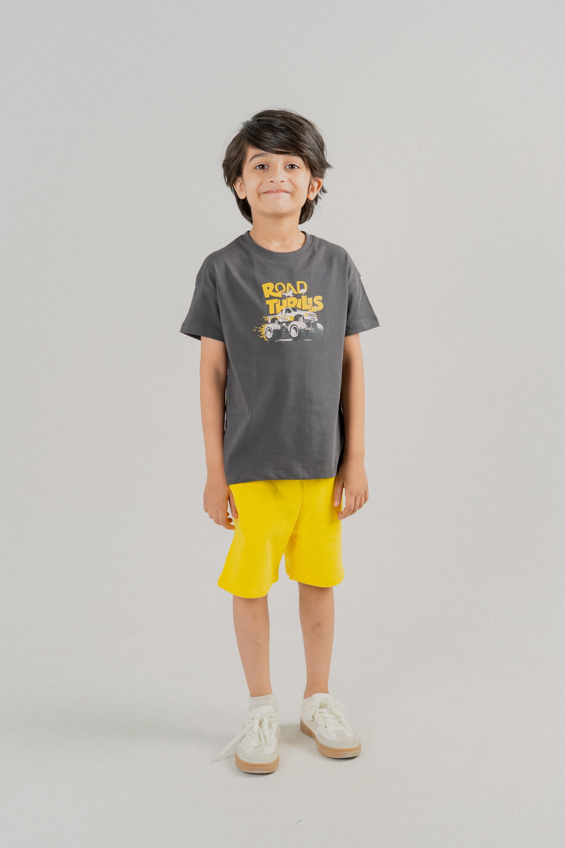 Little Kids T-Shirt – Charcoal & Sapphire