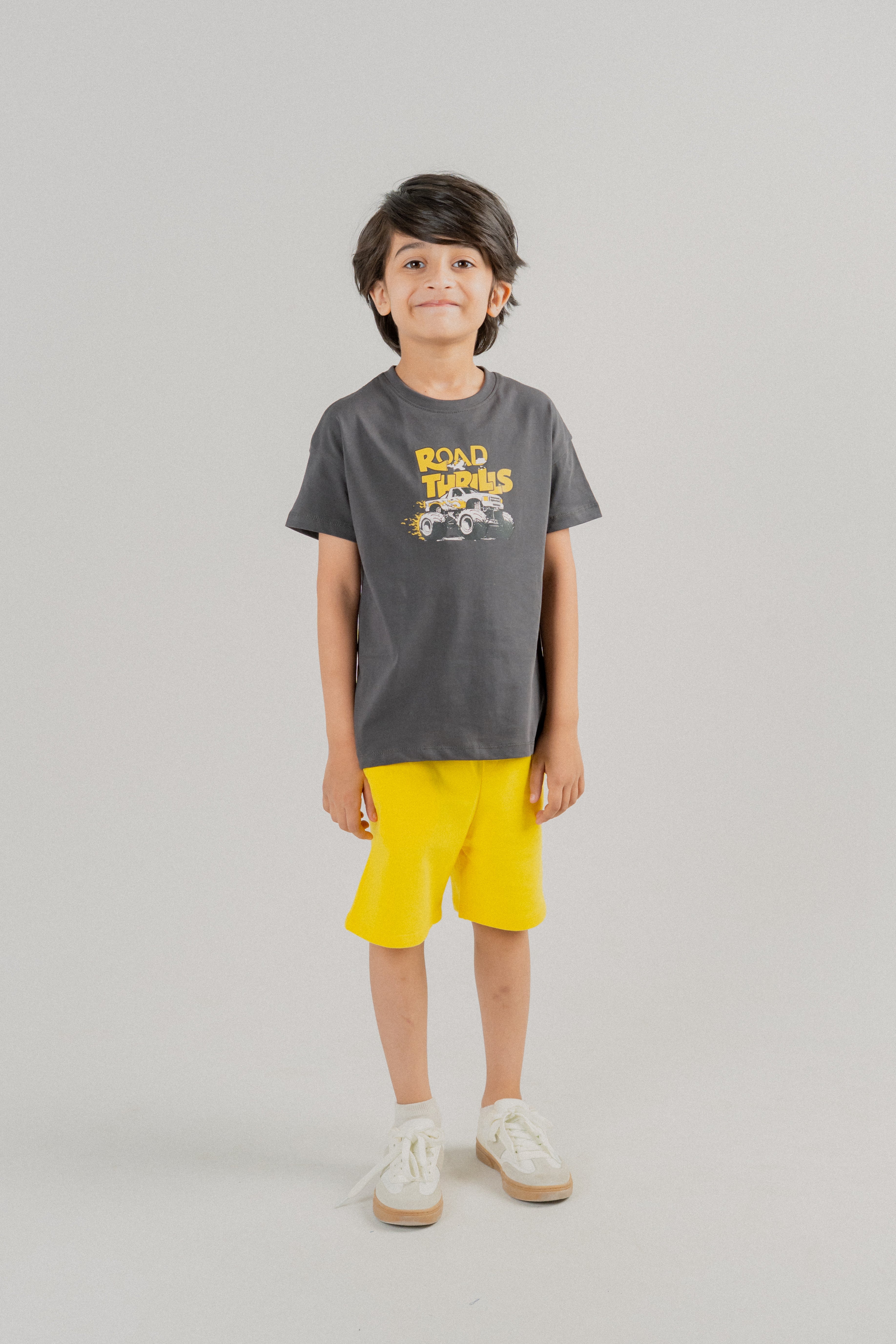 Little Kids T-Shirt – Charcoal & Sapphire
