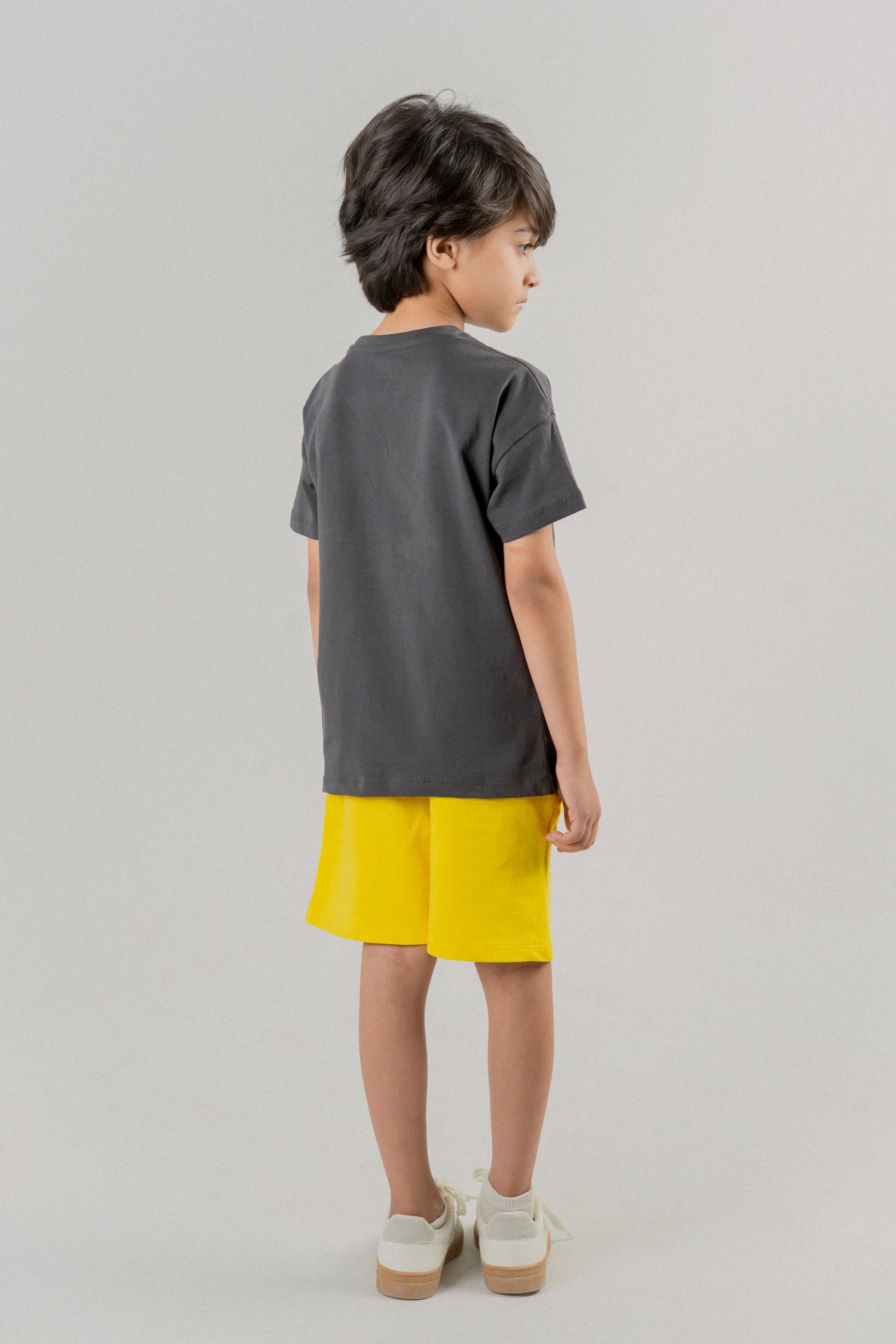 Little Kids T-Shirt – Charcoal & Sapphire