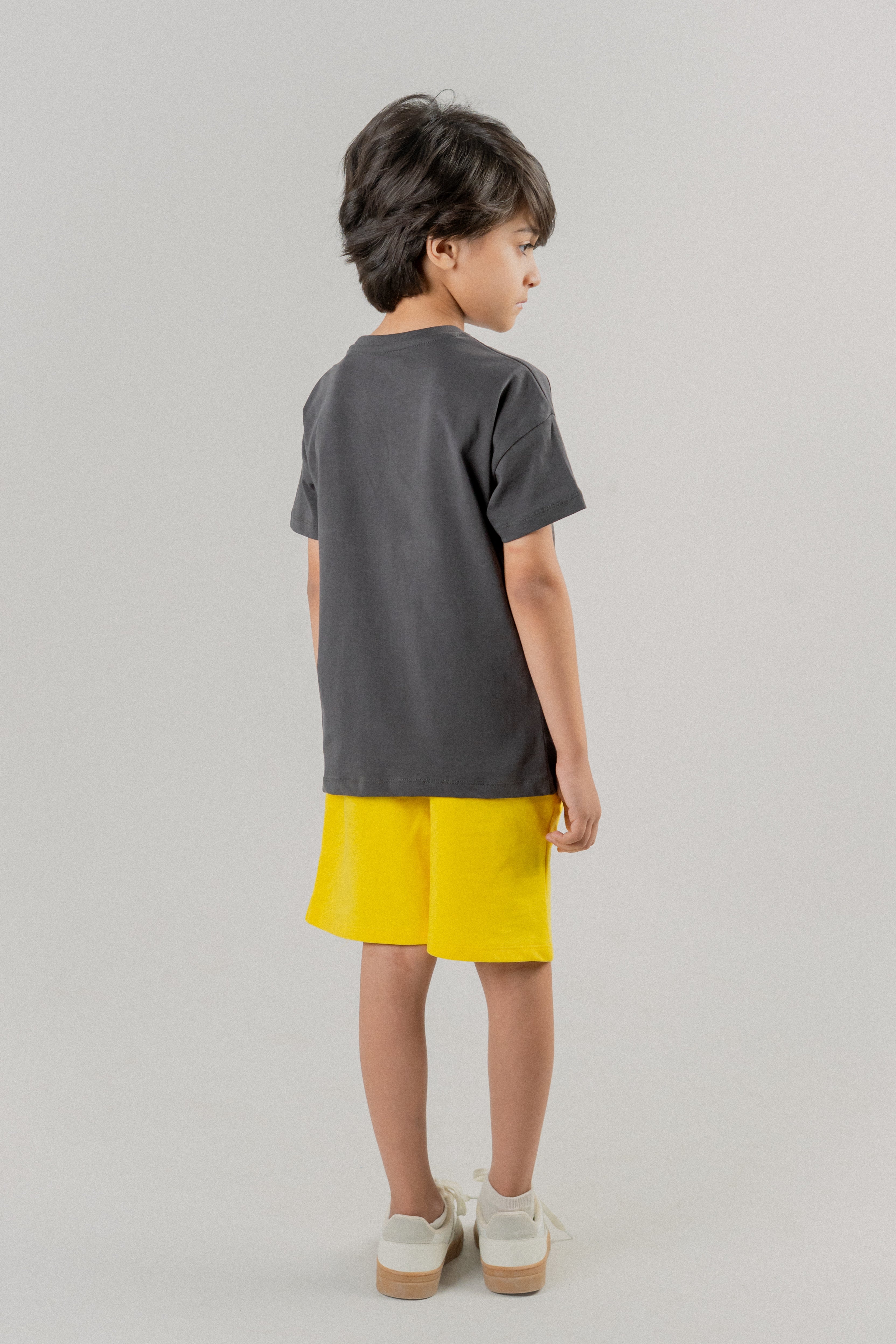 Little Kids T-Shirt – Charcoal & Sapphire