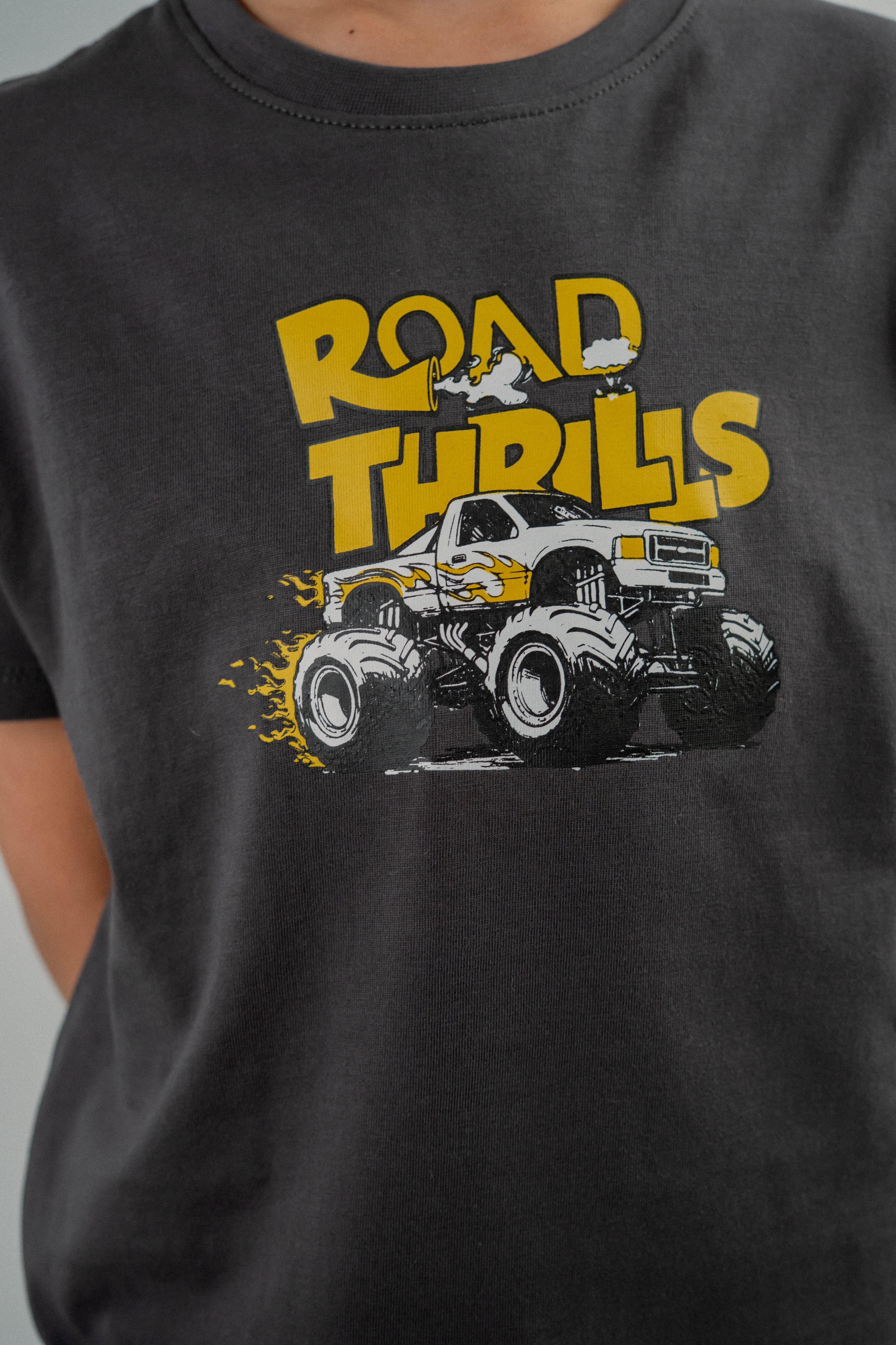 Little Kids T-Shirt – Charcoal & Sapphire