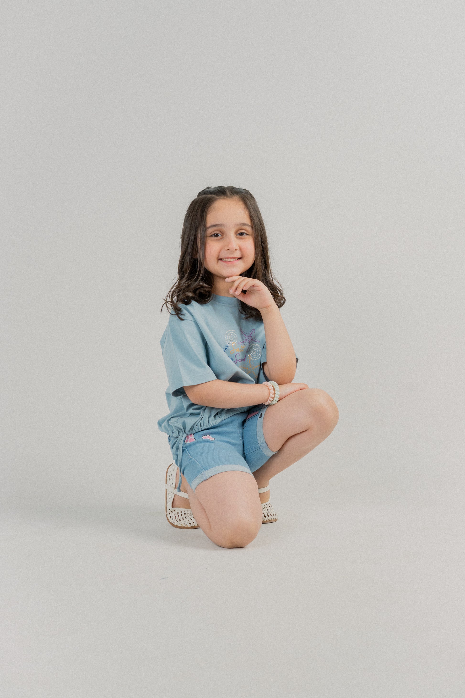 Little Girls Cotton T-Shirt – Sterling Blue
