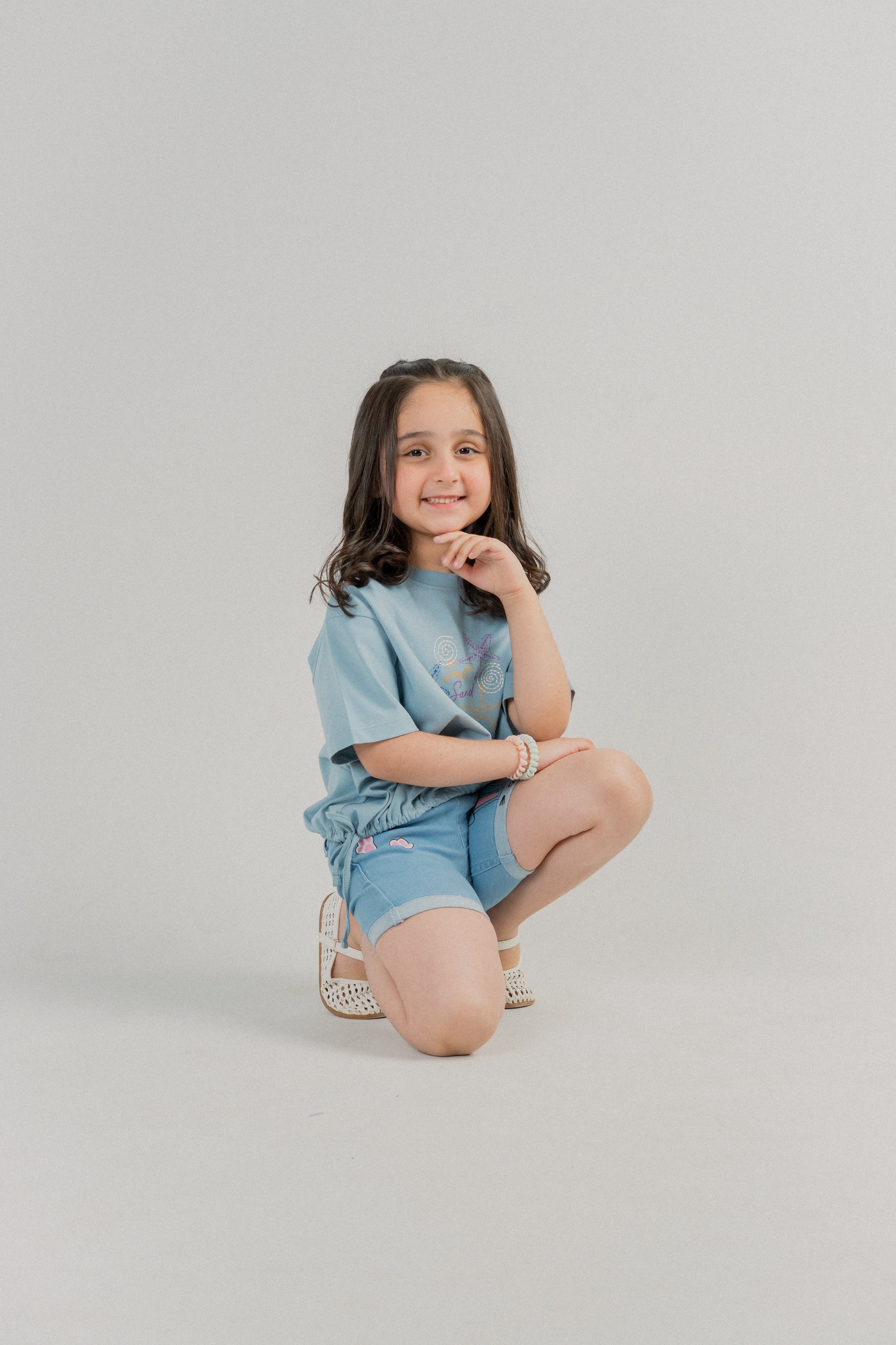 Little Girls Cotton T-Shirt – Sterling Blue
