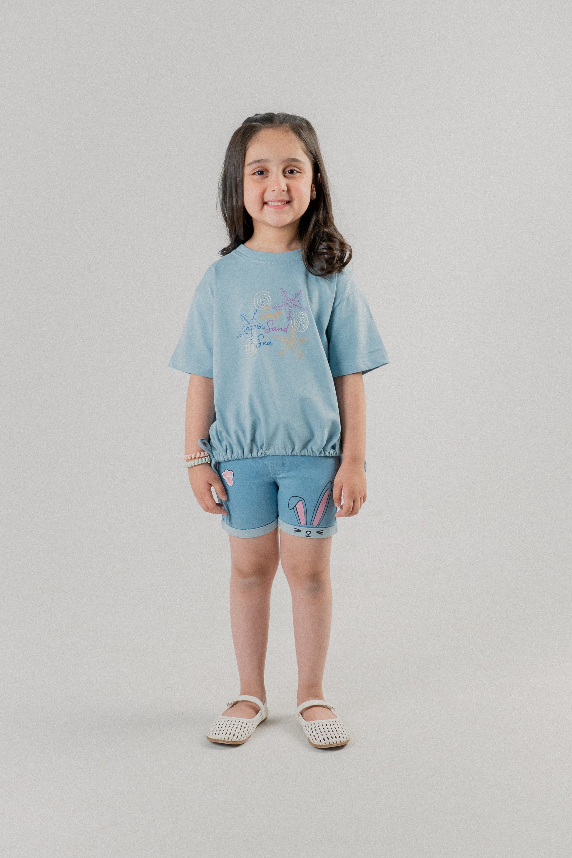 Little Girls Cotton T-Shirt – Sterling Blue