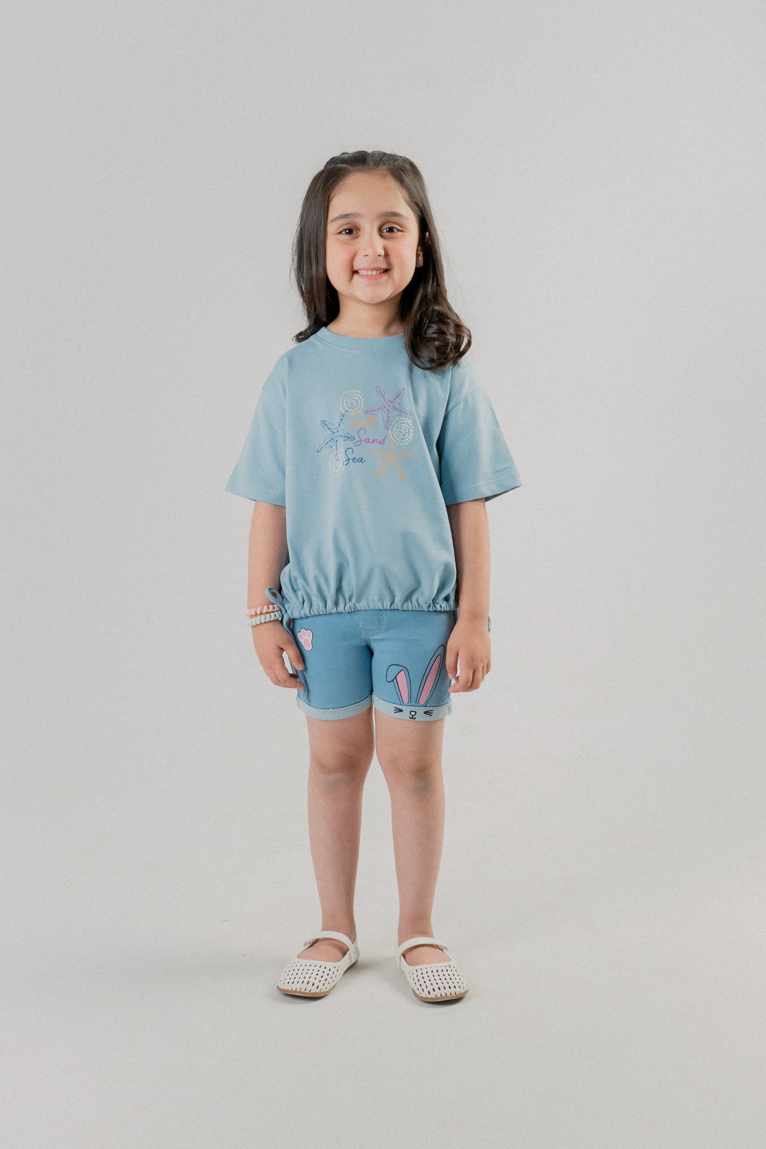 Little Girls Cotton T-Shirt – Sterling Blue