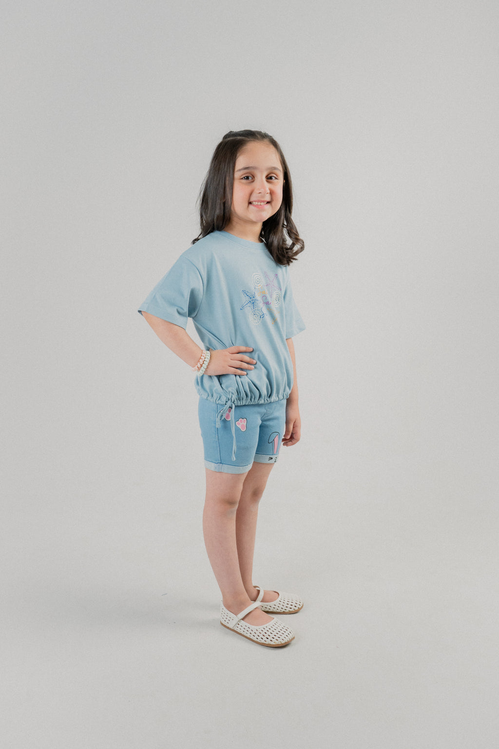 Little Girls Cotton T-Shirt – Sterling Blue
