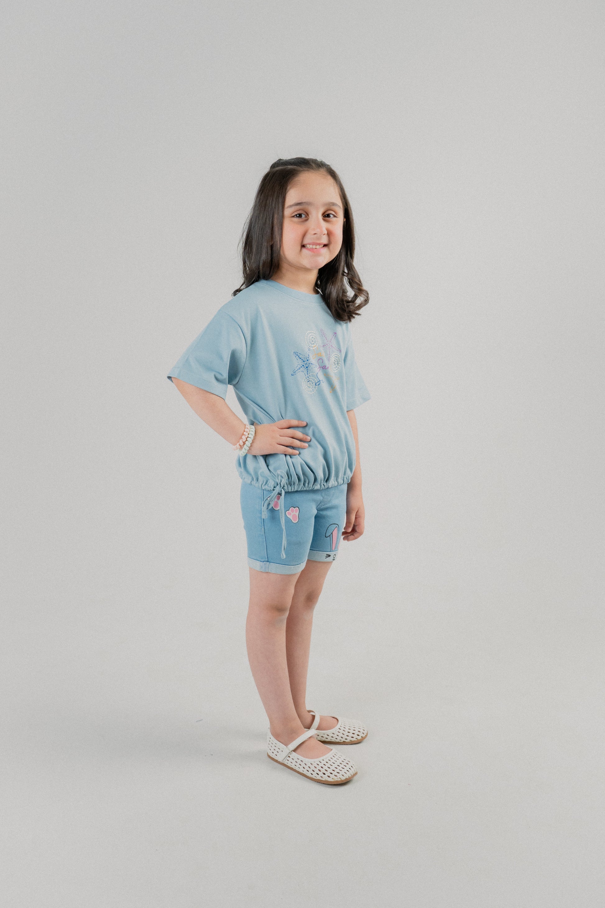 Little Girls Cotton T-Shirt – Sterling Blue
