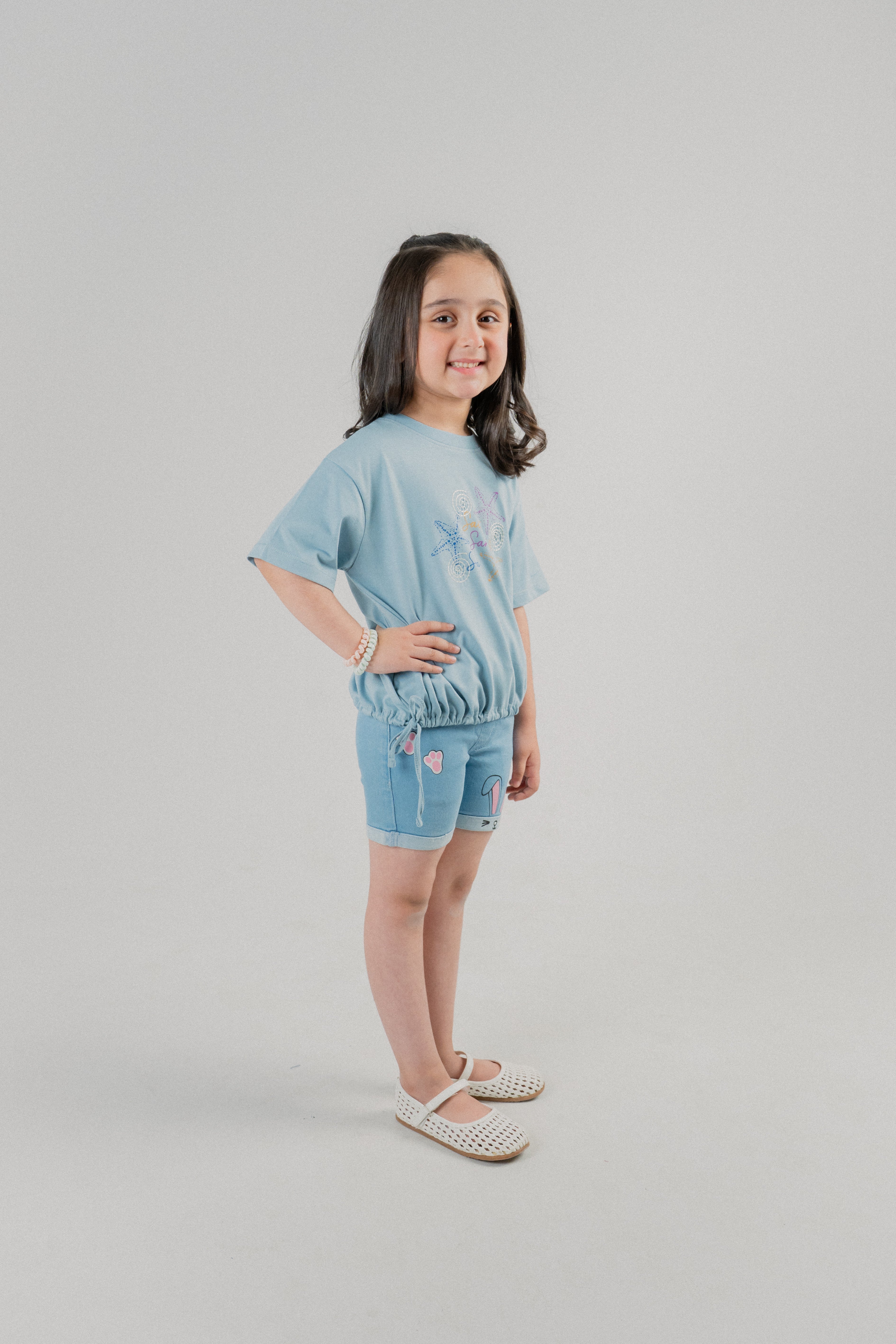 Little Girls Cotton T-Shirt – Sterling Blue