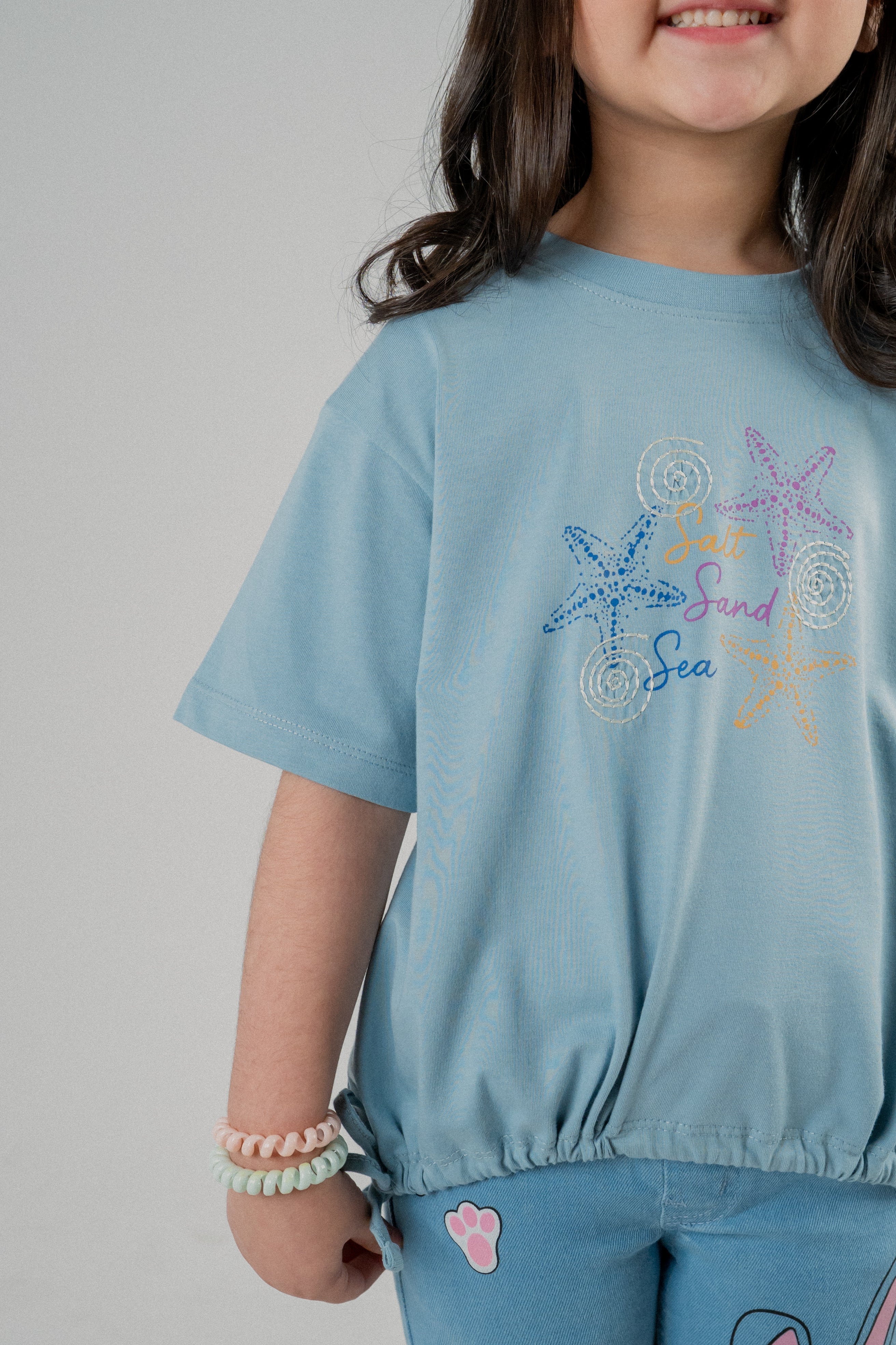 Little Girls Cotton T-Shirt – Sterling Blue