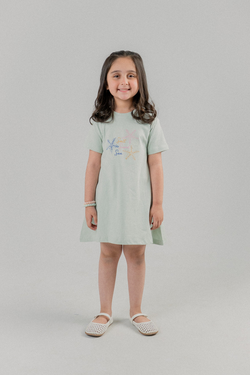 Girls Salt & Sea Graphic Frock – Mint Green