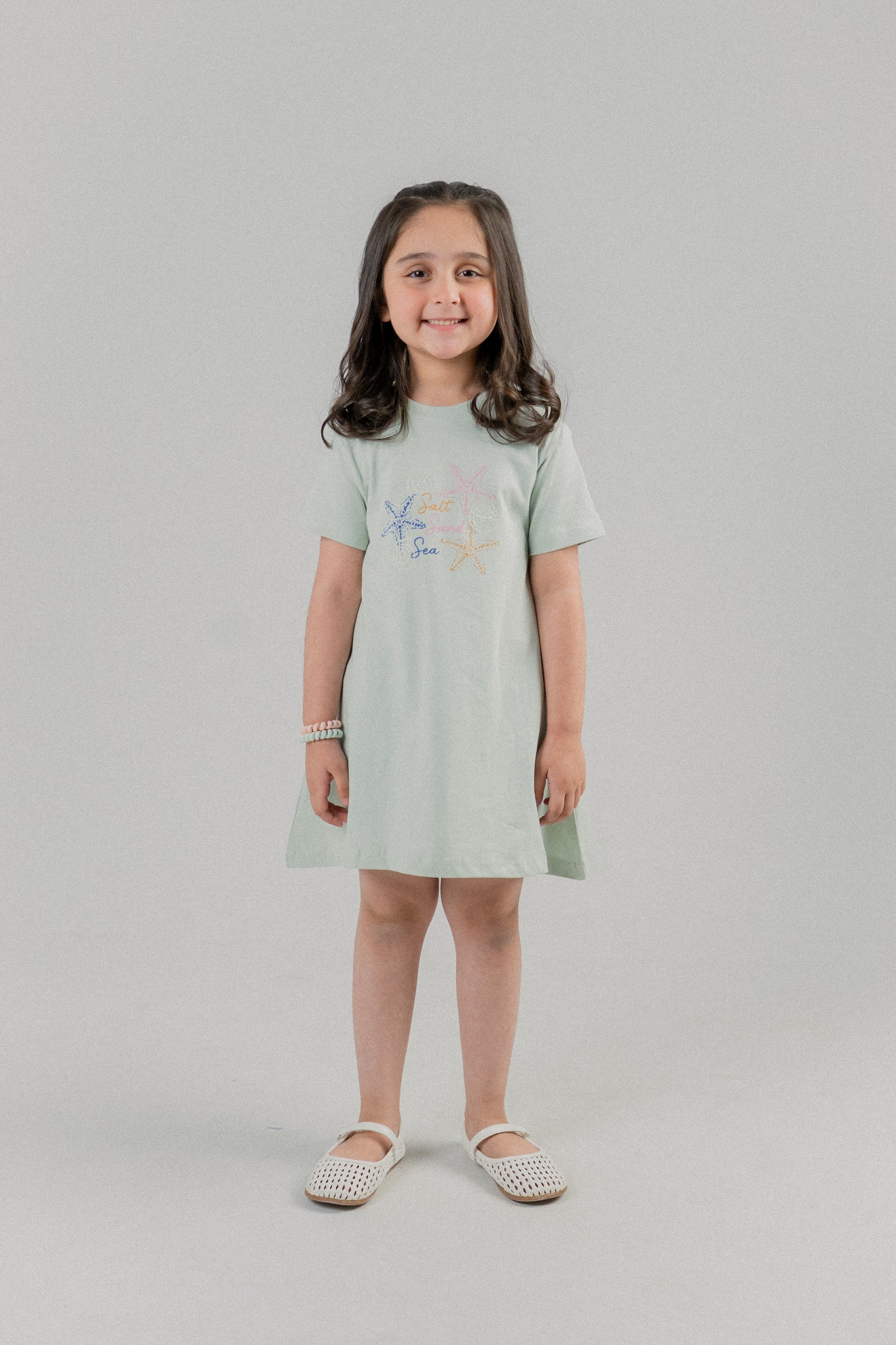 Girls Salt & Sea Graphic Frock – Mint Green
