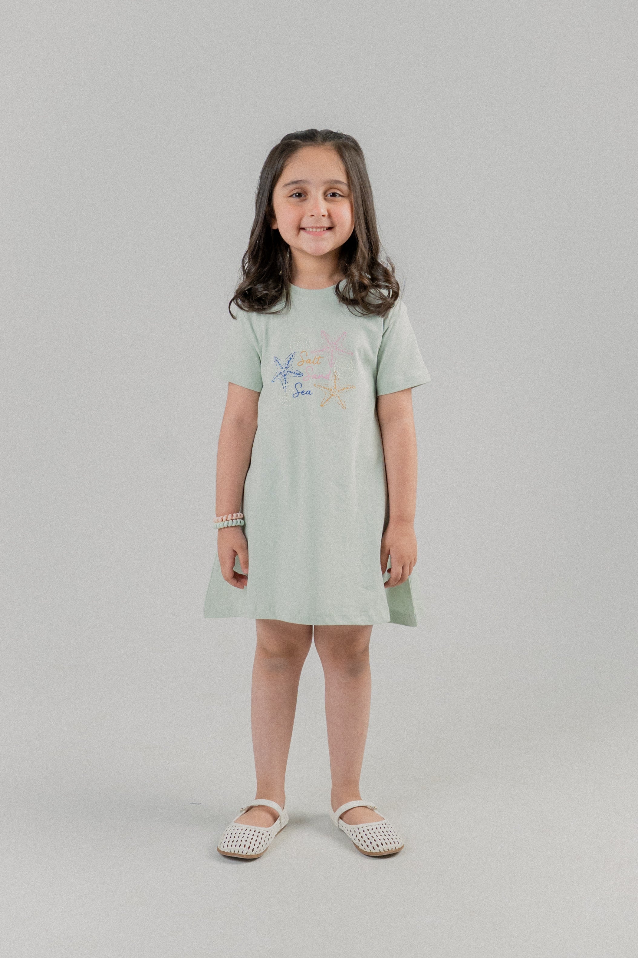 Girls Salt & Sea Graphic Frock – Mint Green