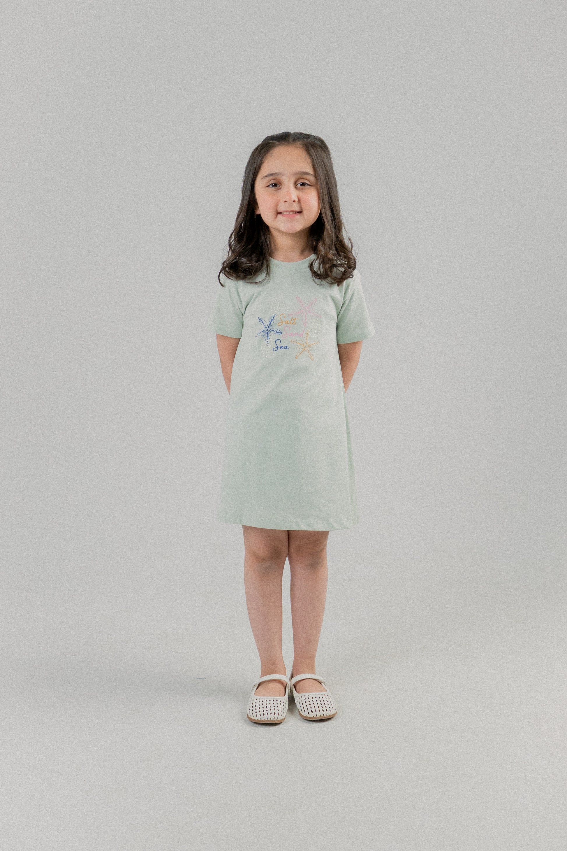 Girls Salt & Sea Graphic Frock – Mint Green
