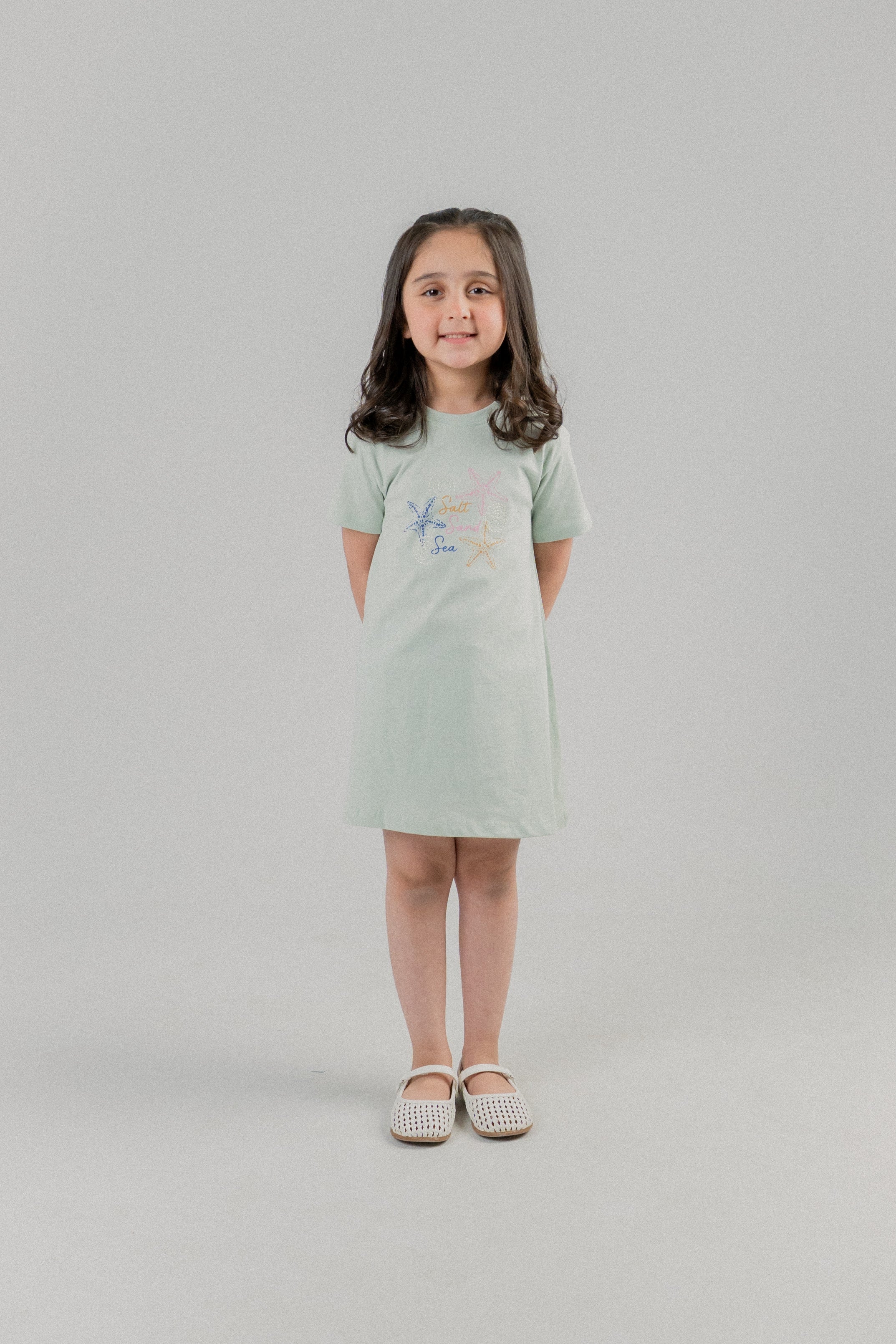 Girls Salt & Sea Graphic Frock – Mint Green