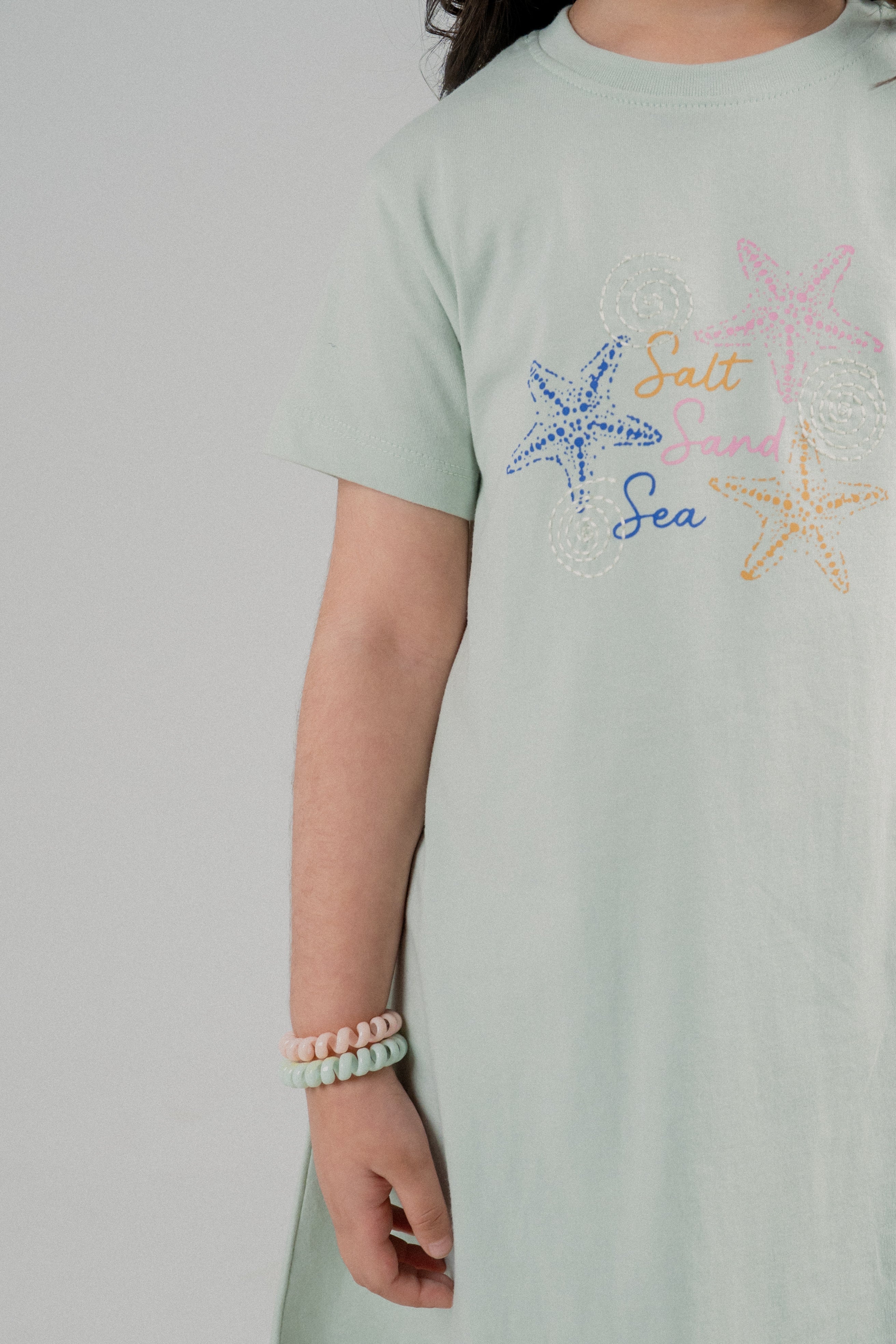 Girls Salt & Sea Graphic Frock – Mint Green