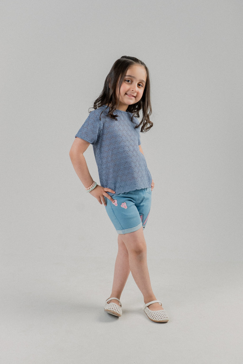 Little Girls Cotton T-Shirt – Dream Blue