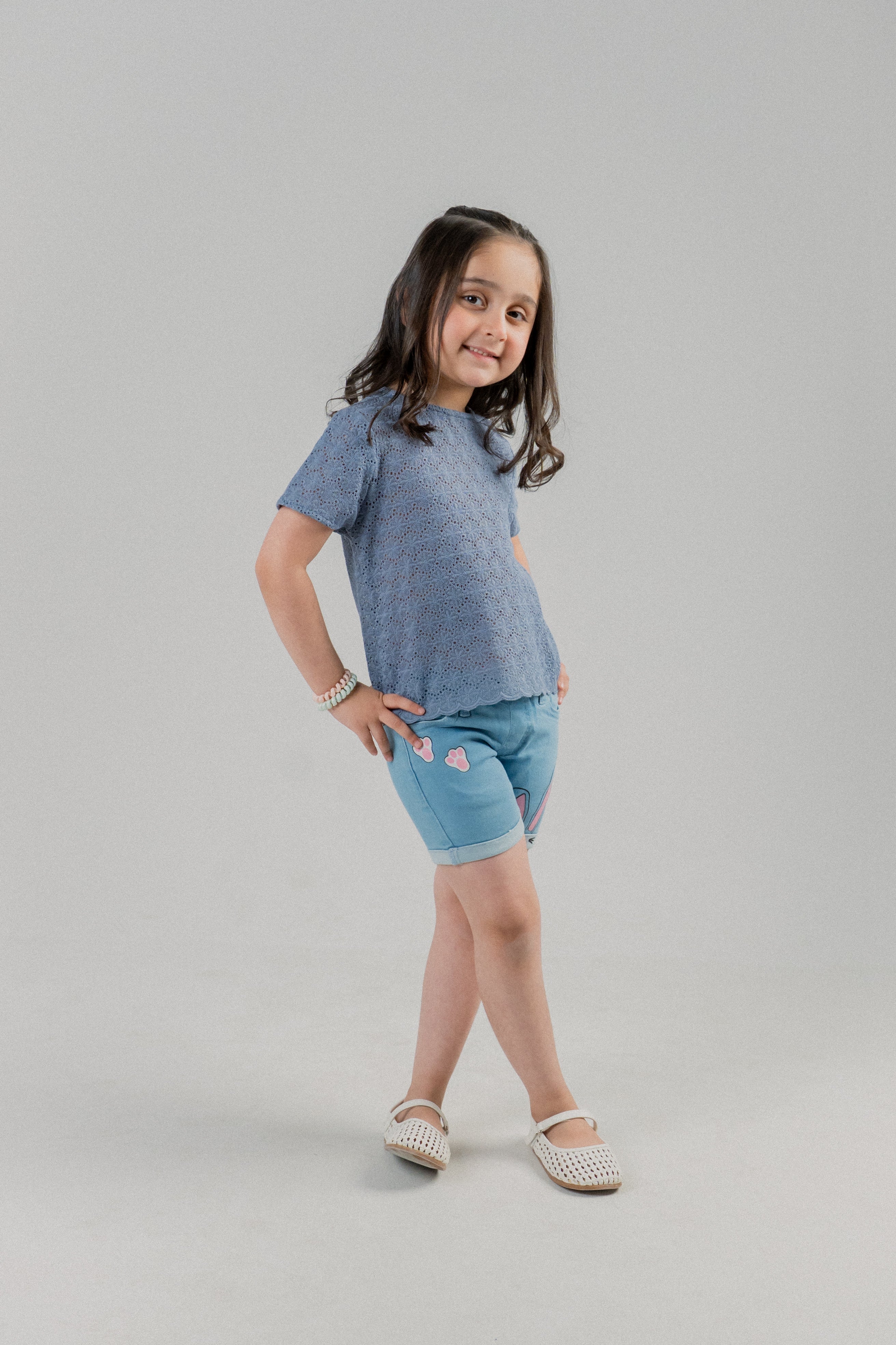 Little Girls Cotton T-Shirt – Dream Blue