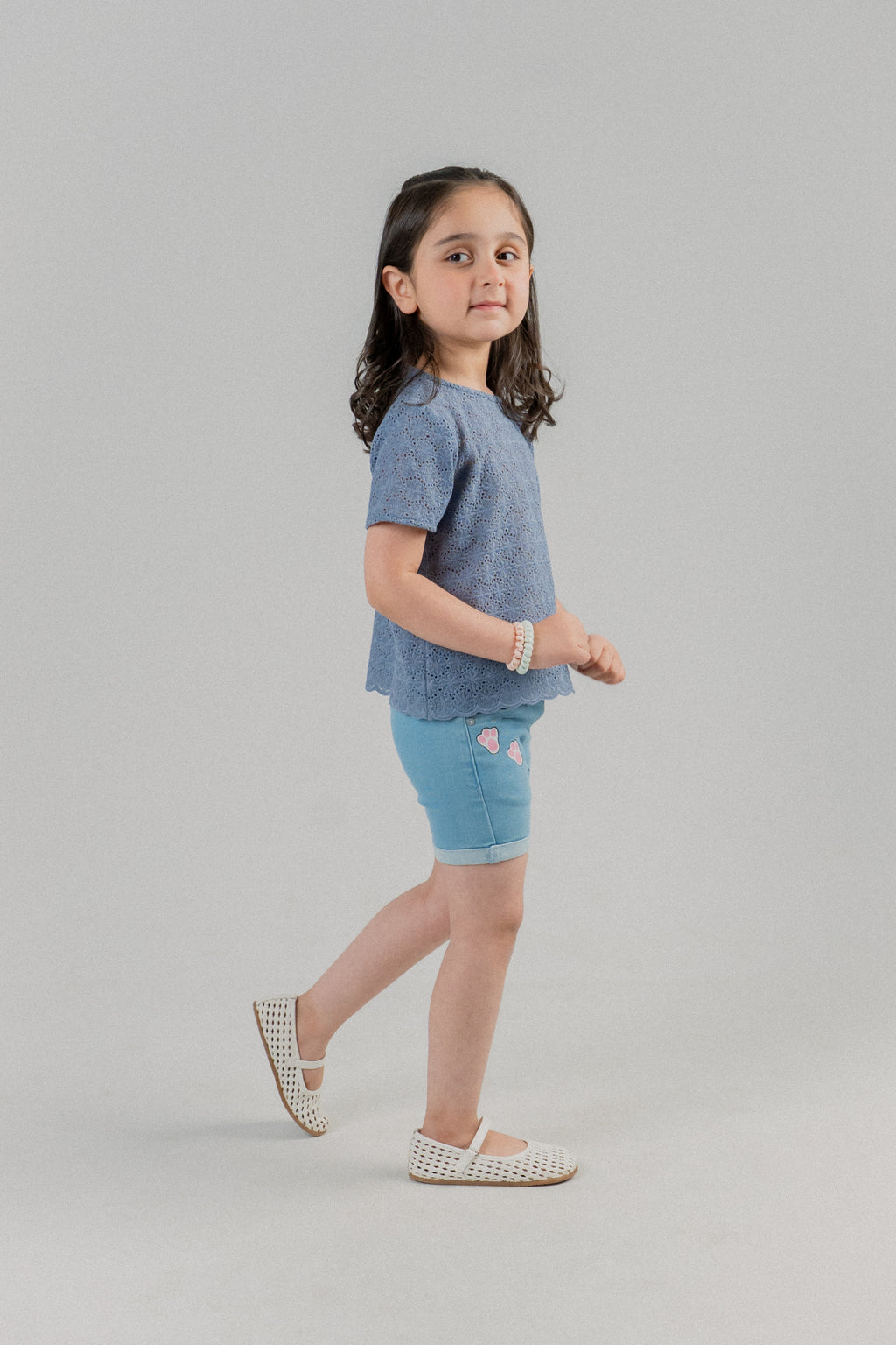 Little Girls Cotton T-Shirt – Dream Blue