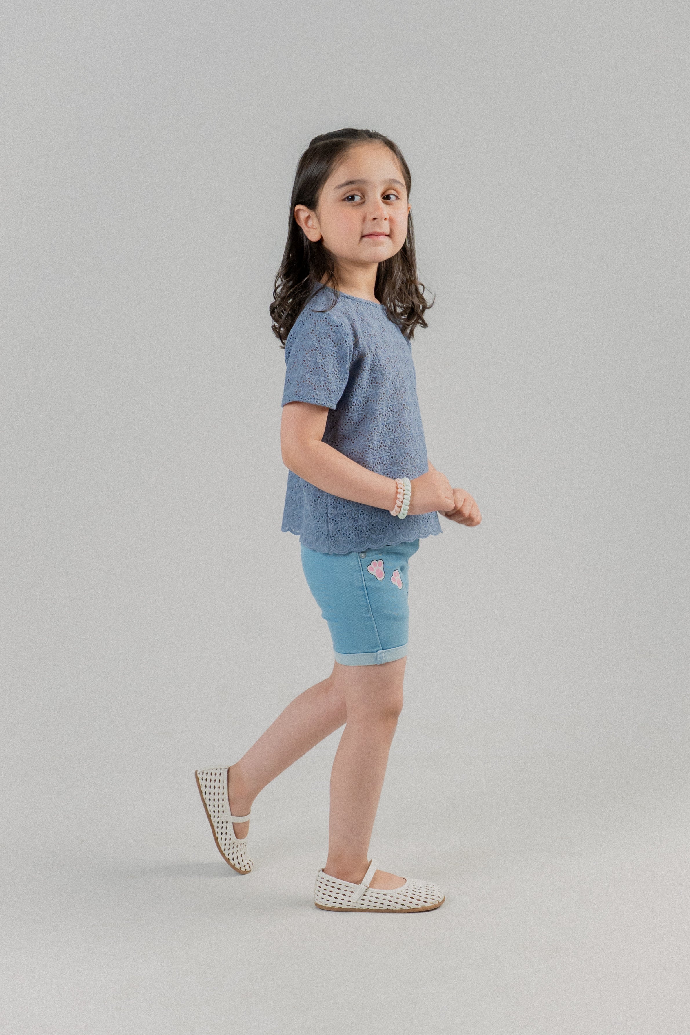 Little Girls Cotton T-Shirt – Dream Blue