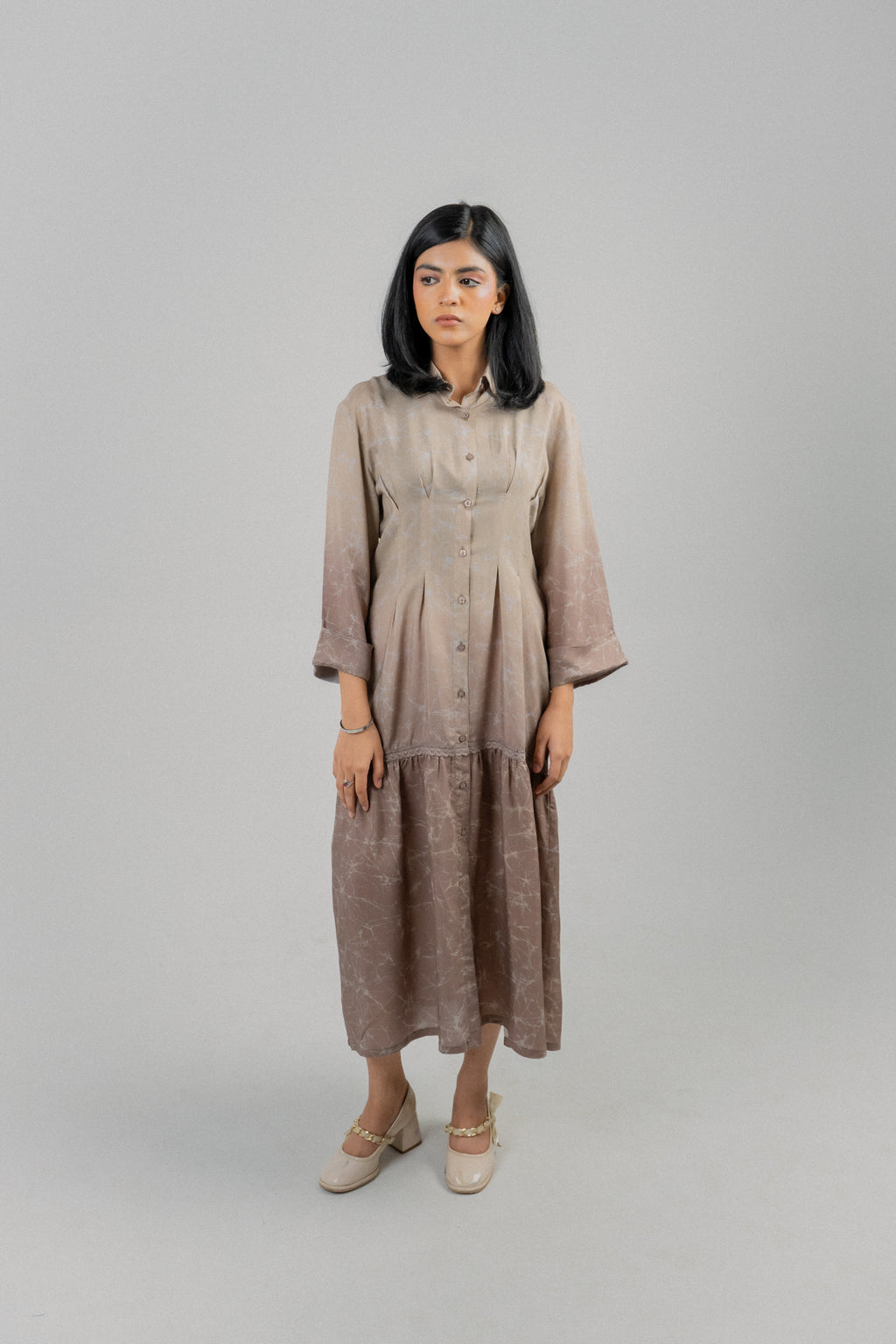 Women's Cotton Lawn Dress – Brown