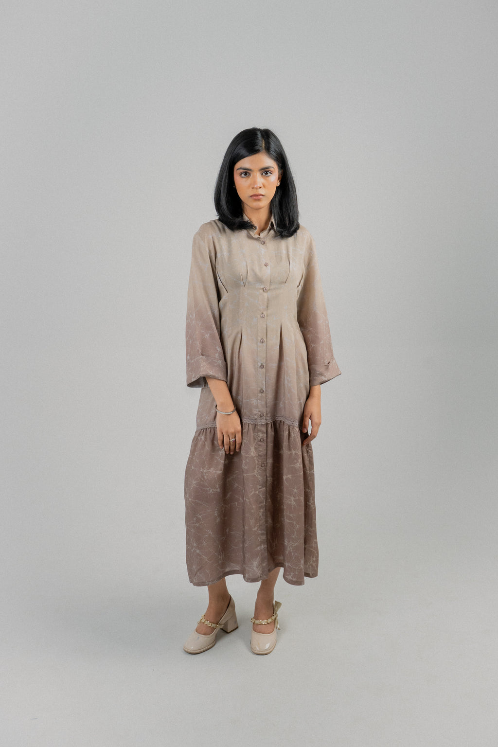 Women's Cotton Lawn Dress – Brown