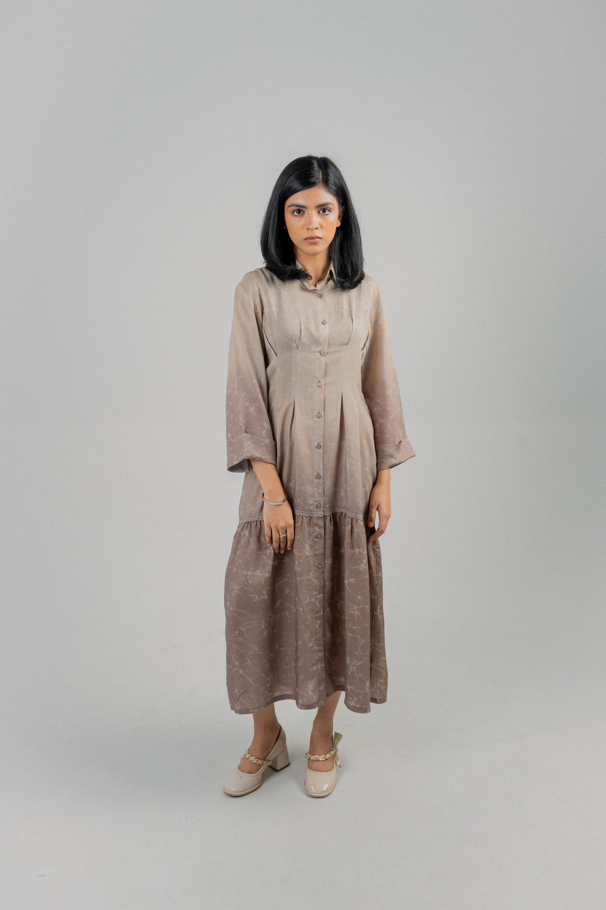 Women's Cotton Lawn Dress – Brown