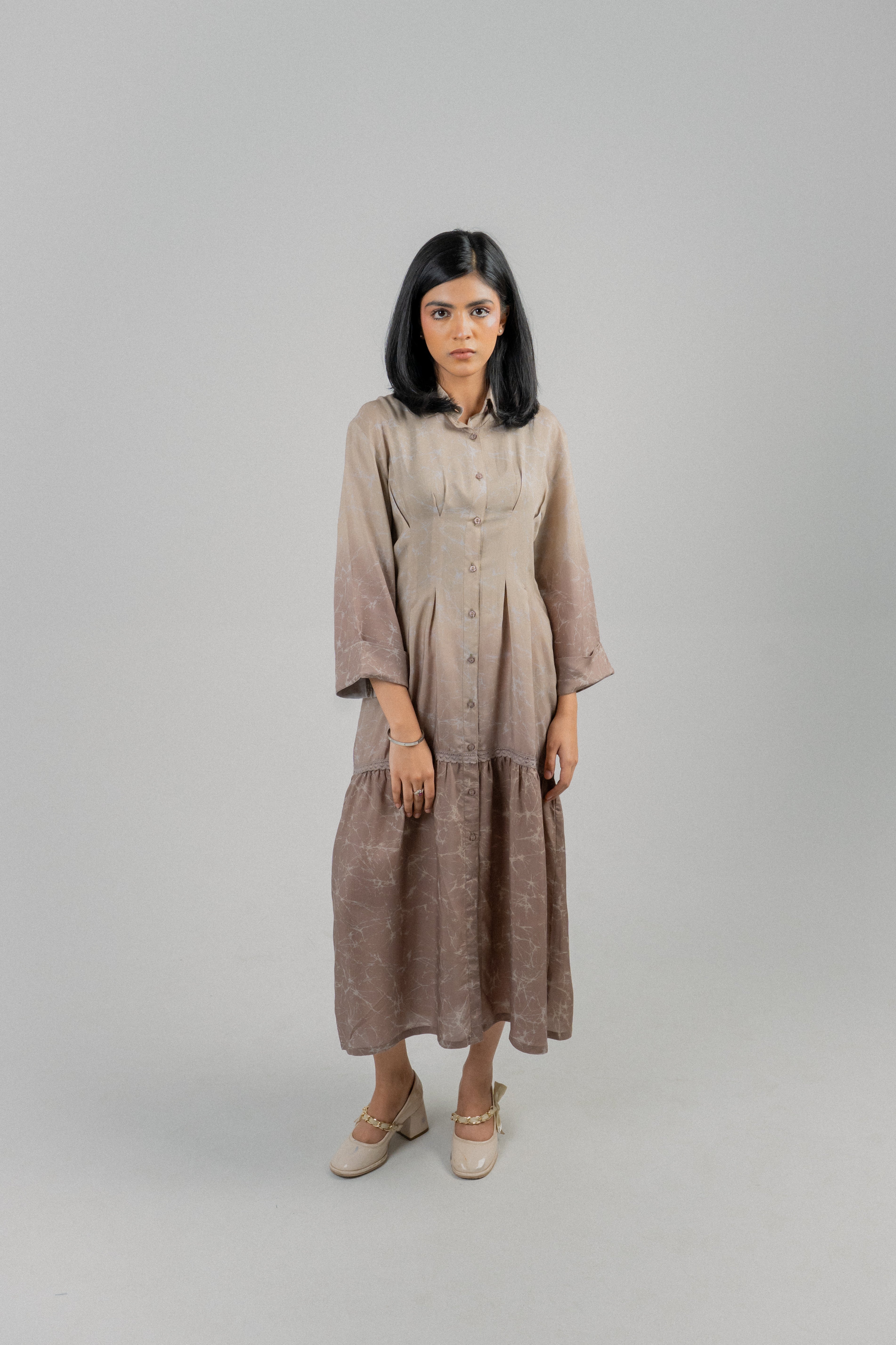Women's Cotton Lawn Dress – Brown
