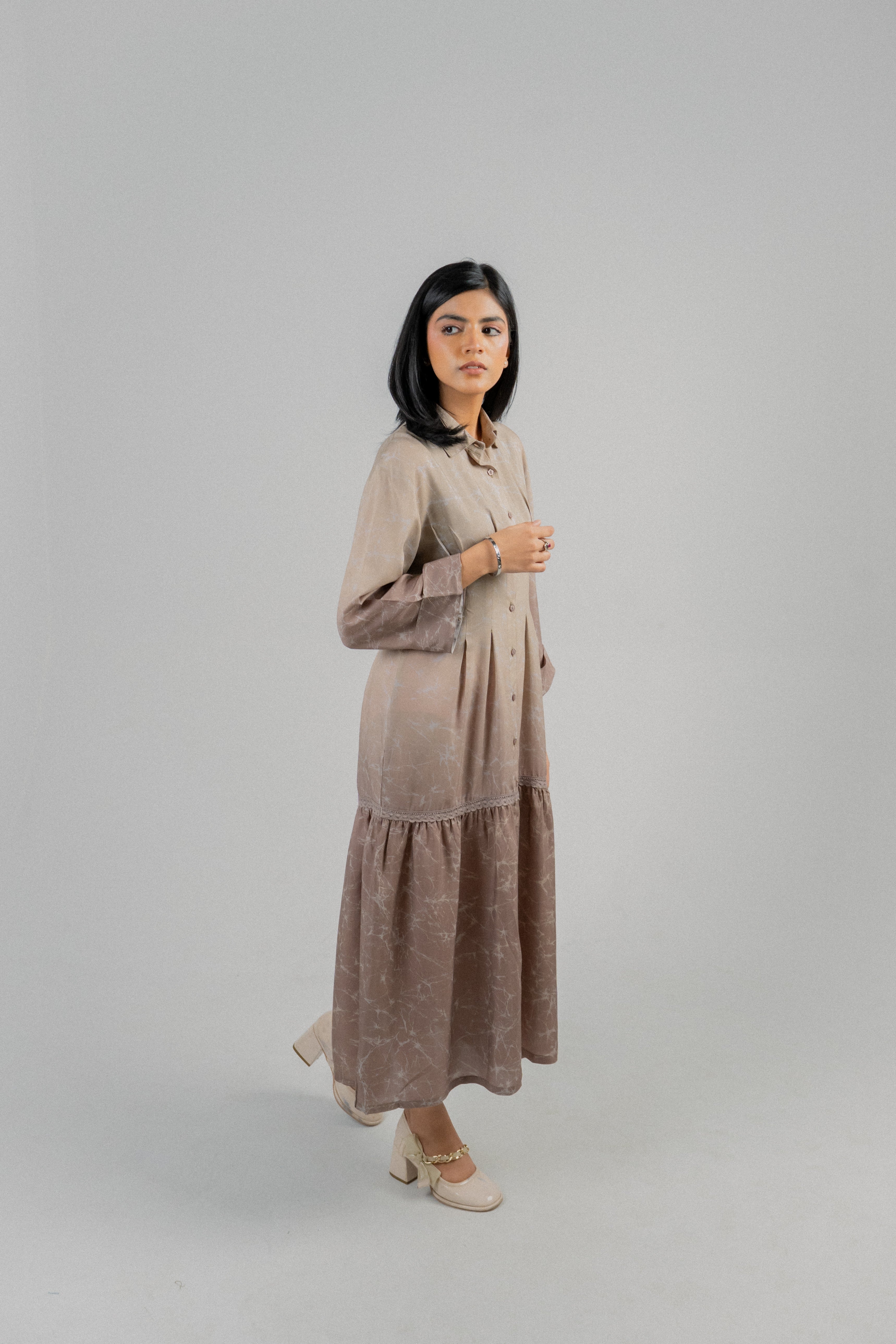 Women's Cotton Lawn Dress – Brown