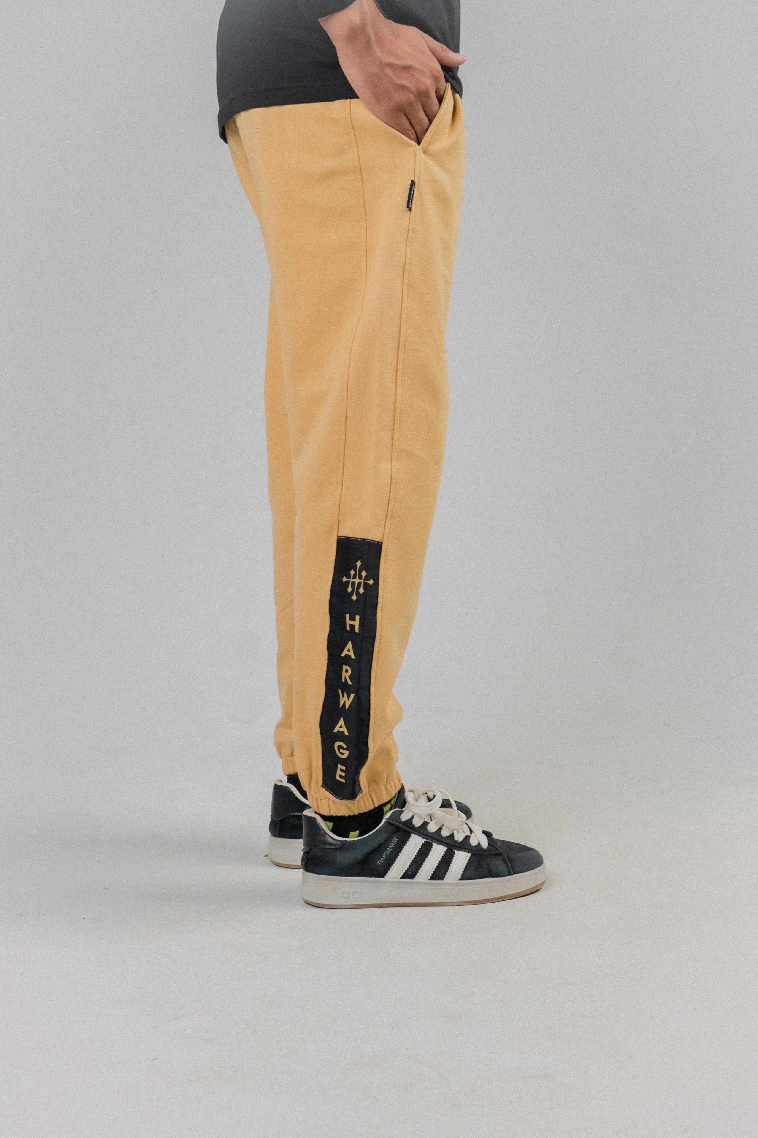 Men Basic Trousers - Latte