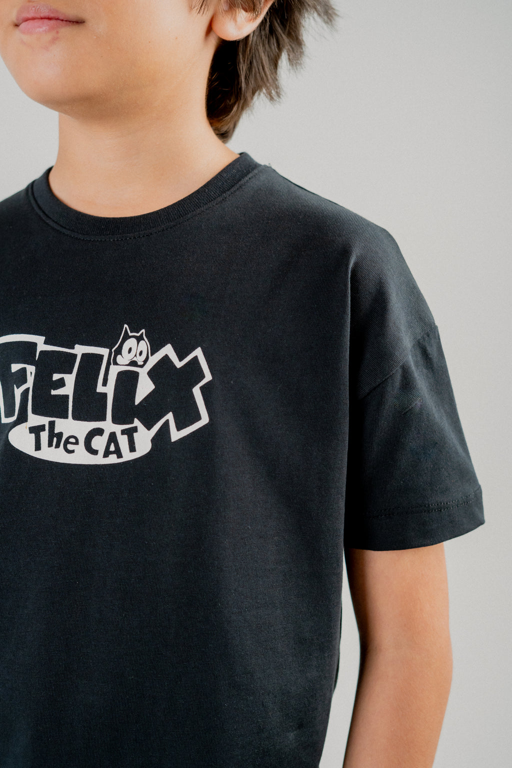 Junior Boys Felix the Cat Graphic T-Shirt – Black