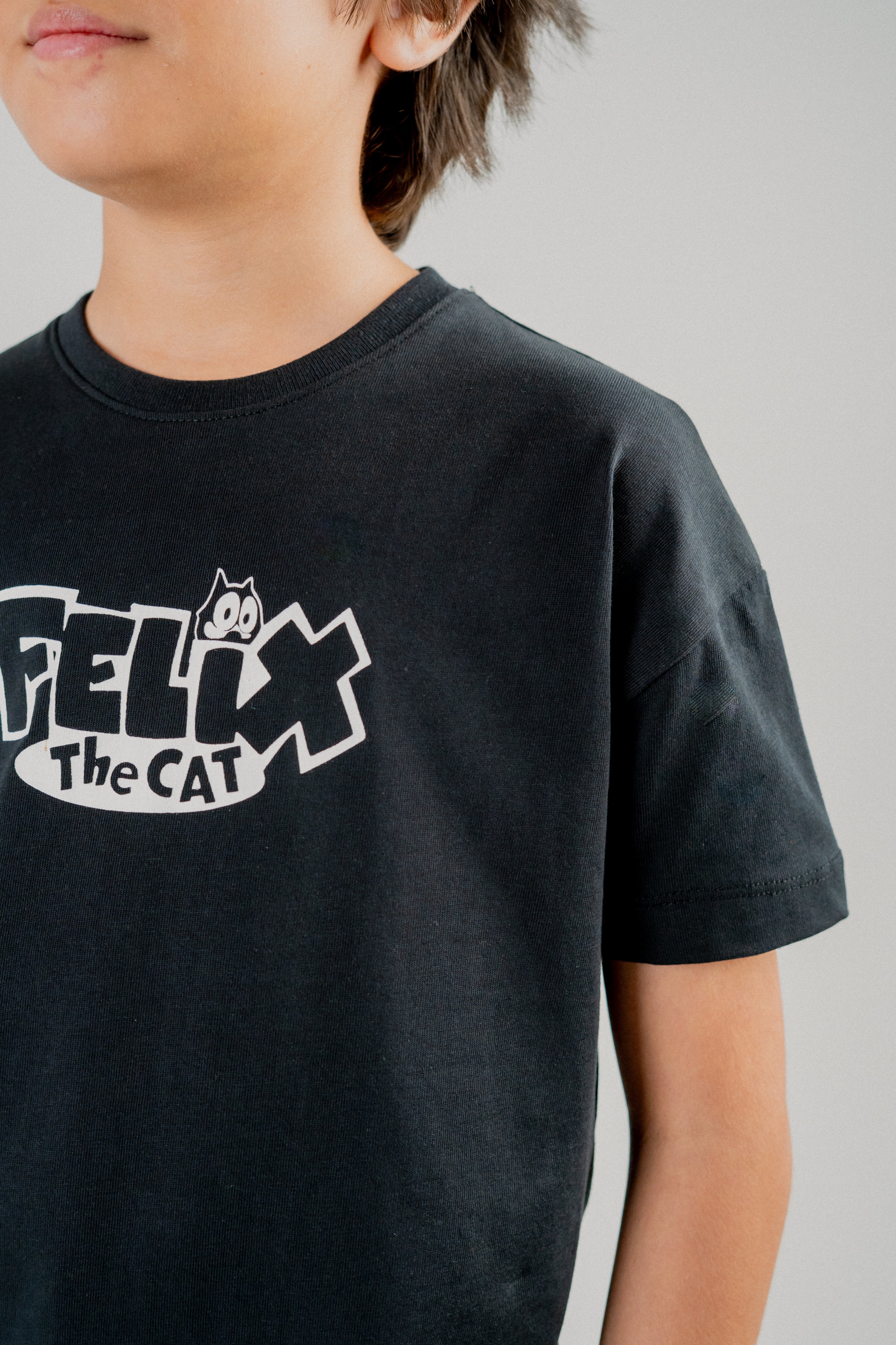 Junior Boys Felix the Cat Graphic T-Shirt – Black
