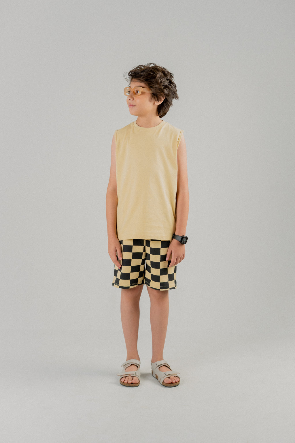 Junior Kids CO-ORD SET  Vest-Italian Straw