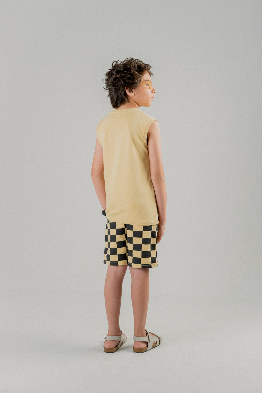 Junior Kids CO-ORD SET  Vest-Italian Straw