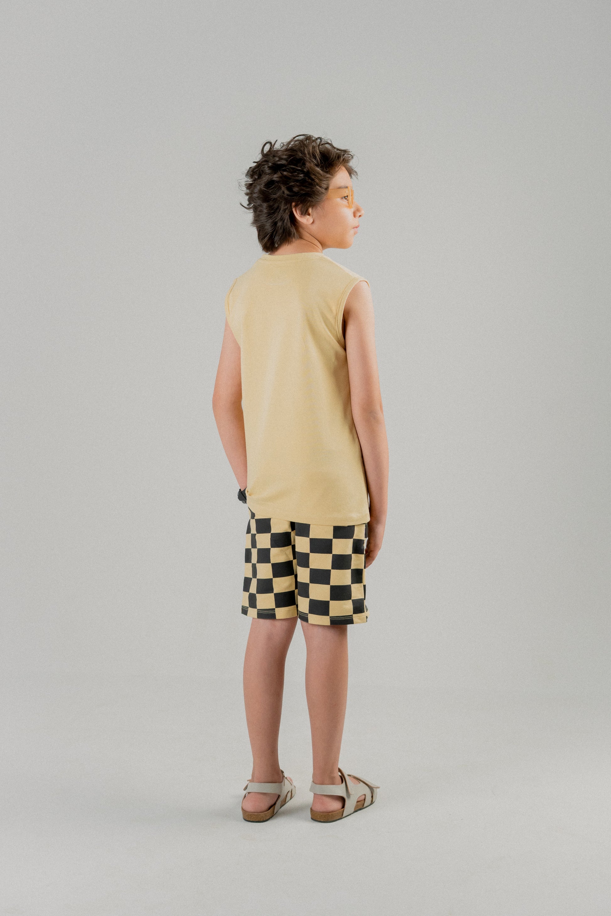 Junior Kids CO-ORD SET  Vest-Italian Straw