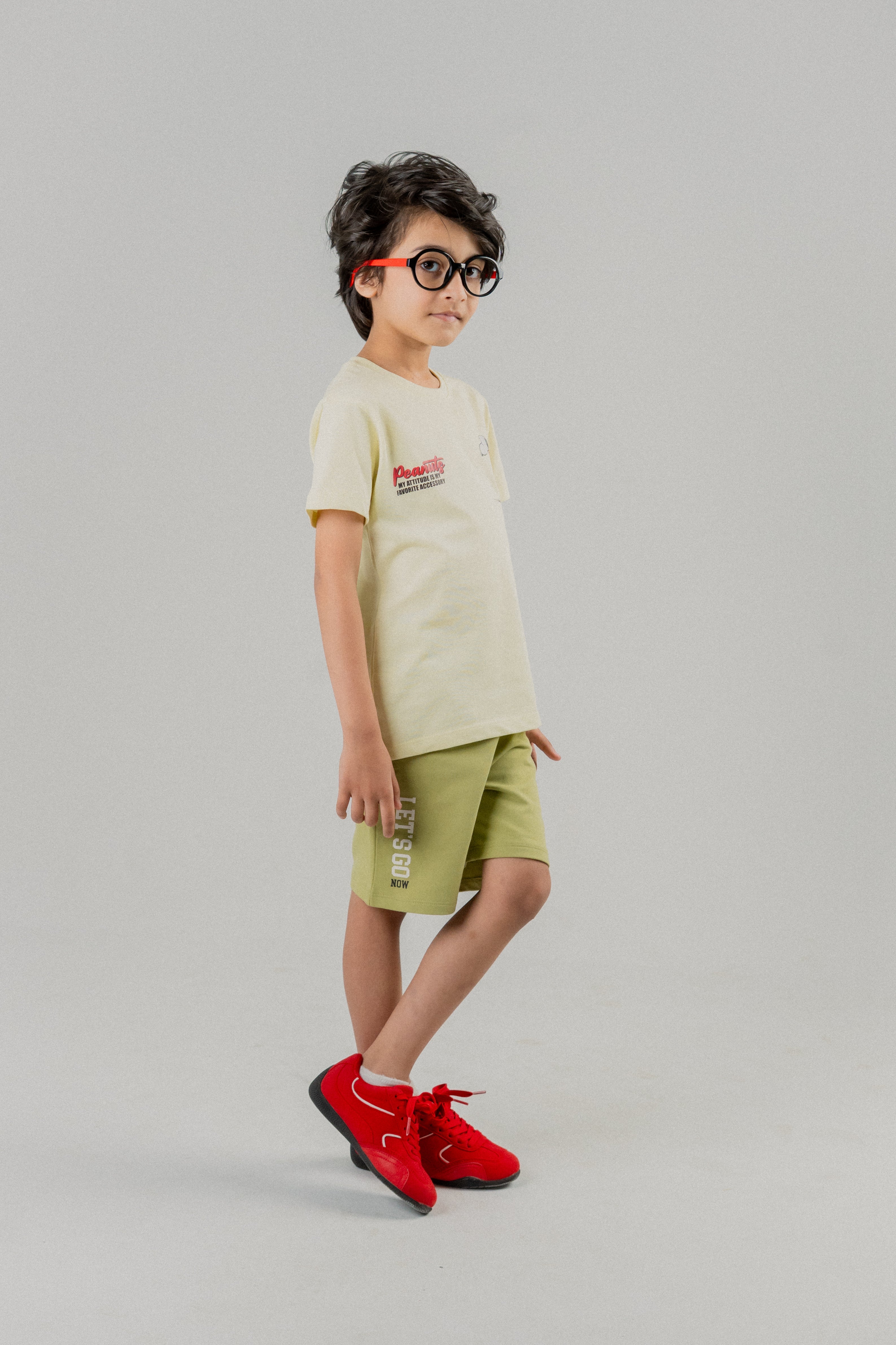 Boys Peanuts Snoopy Colorblock T-shirt– White & Blue