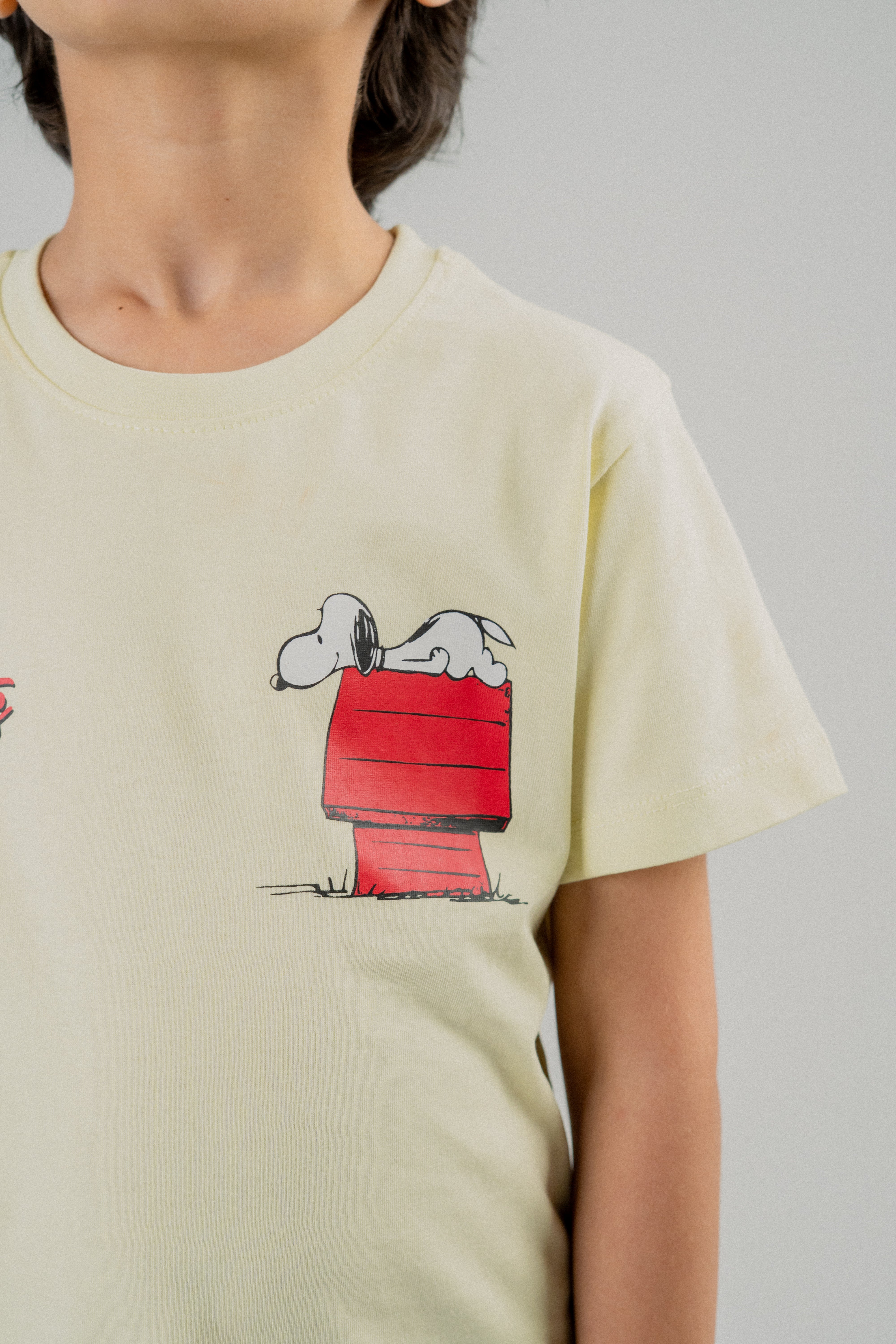 Boys Peanuts Snoopy Colorblock T-shirt– White & Blue