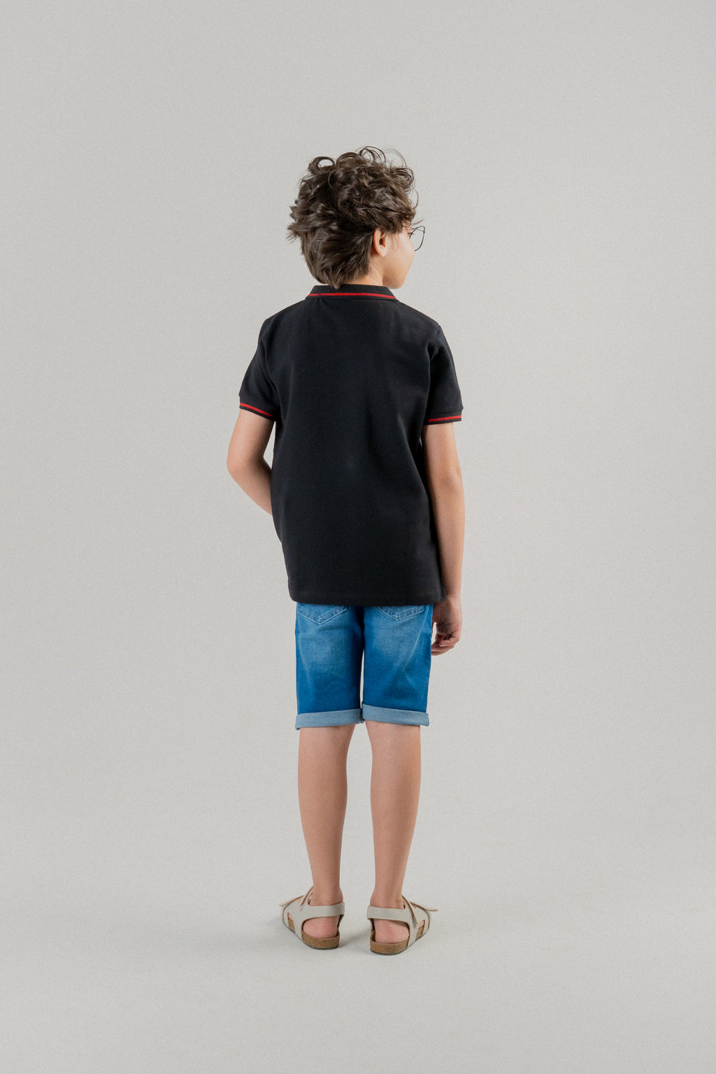 Junior Kids Boys Tee- Jet Black