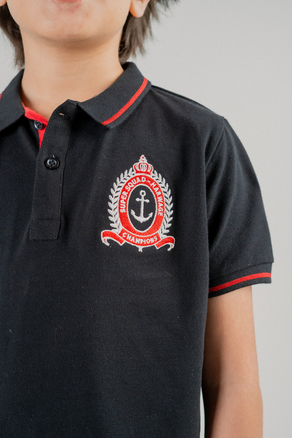 Junior Kids Boys Tee- Jet Black