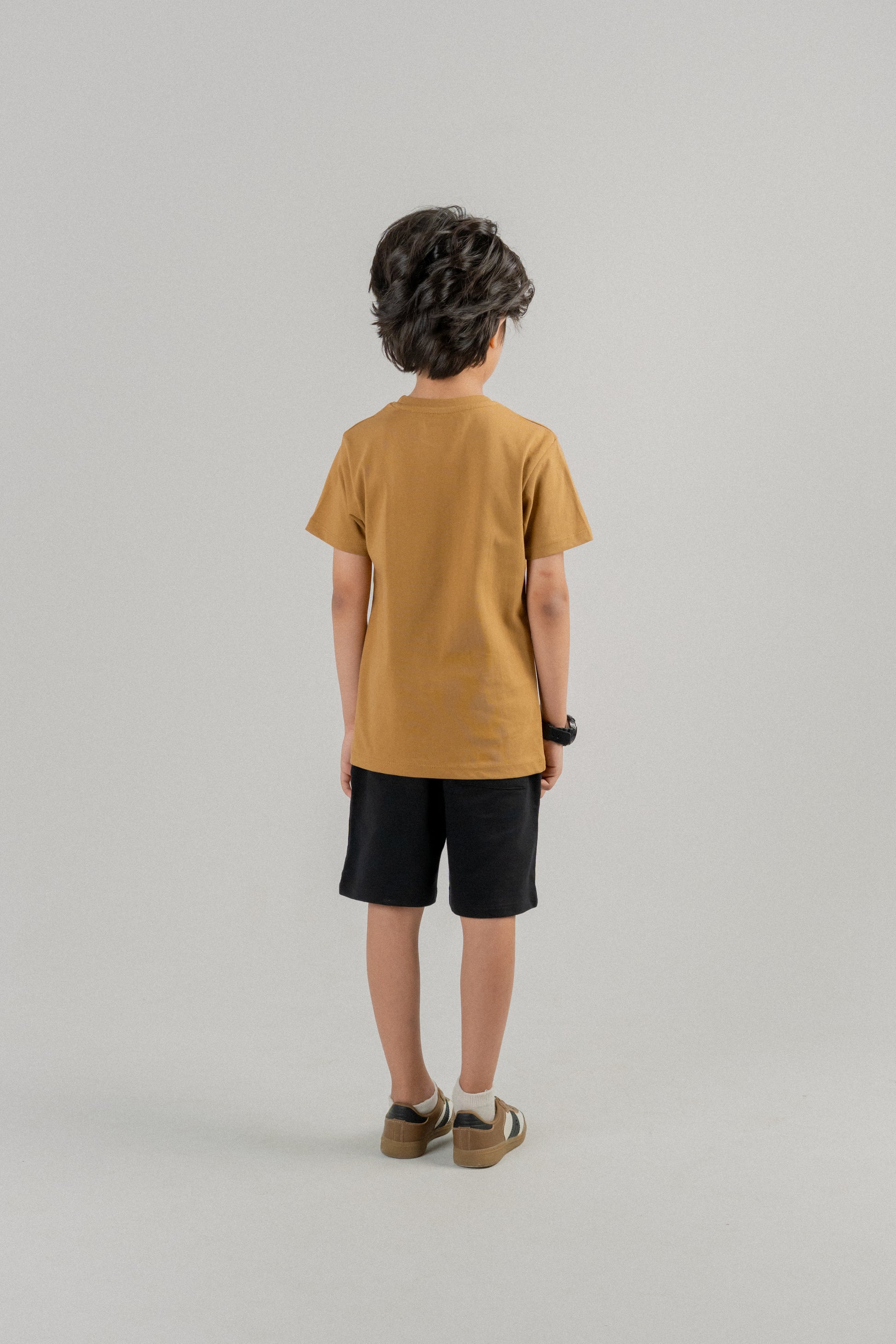 Little Boys Snoopy Graphic T-Shirt – Camel Brown