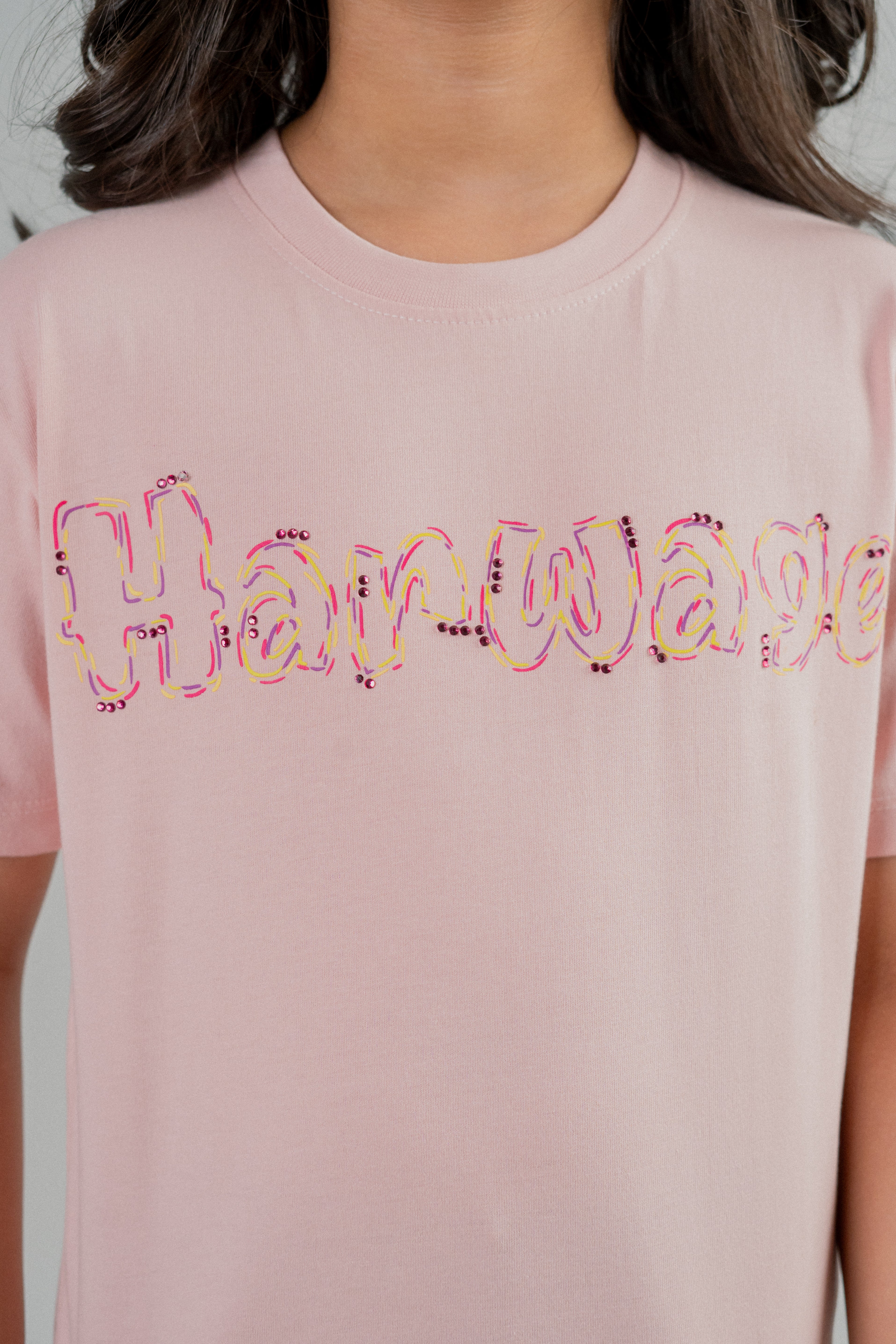 Girls Embroidered T-Shirt – Pink