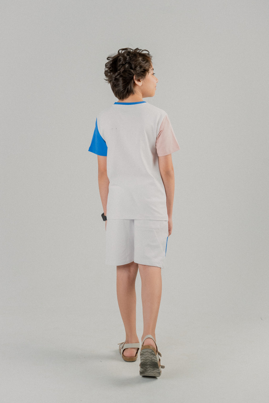 Junior Boys Cotton Blend Co-ord Set – White