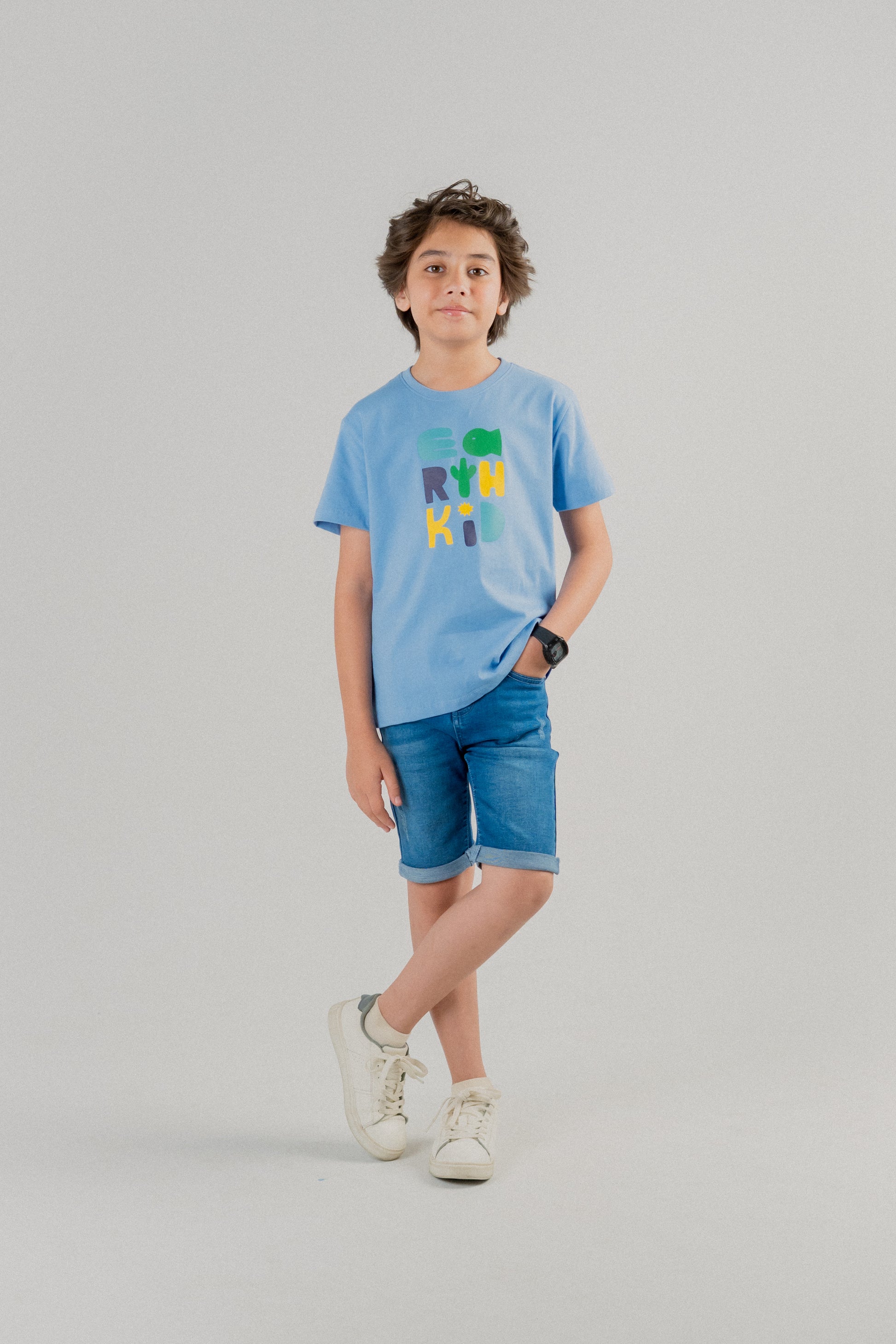 Modern Junior Boys T-shirt – Gray Dawn