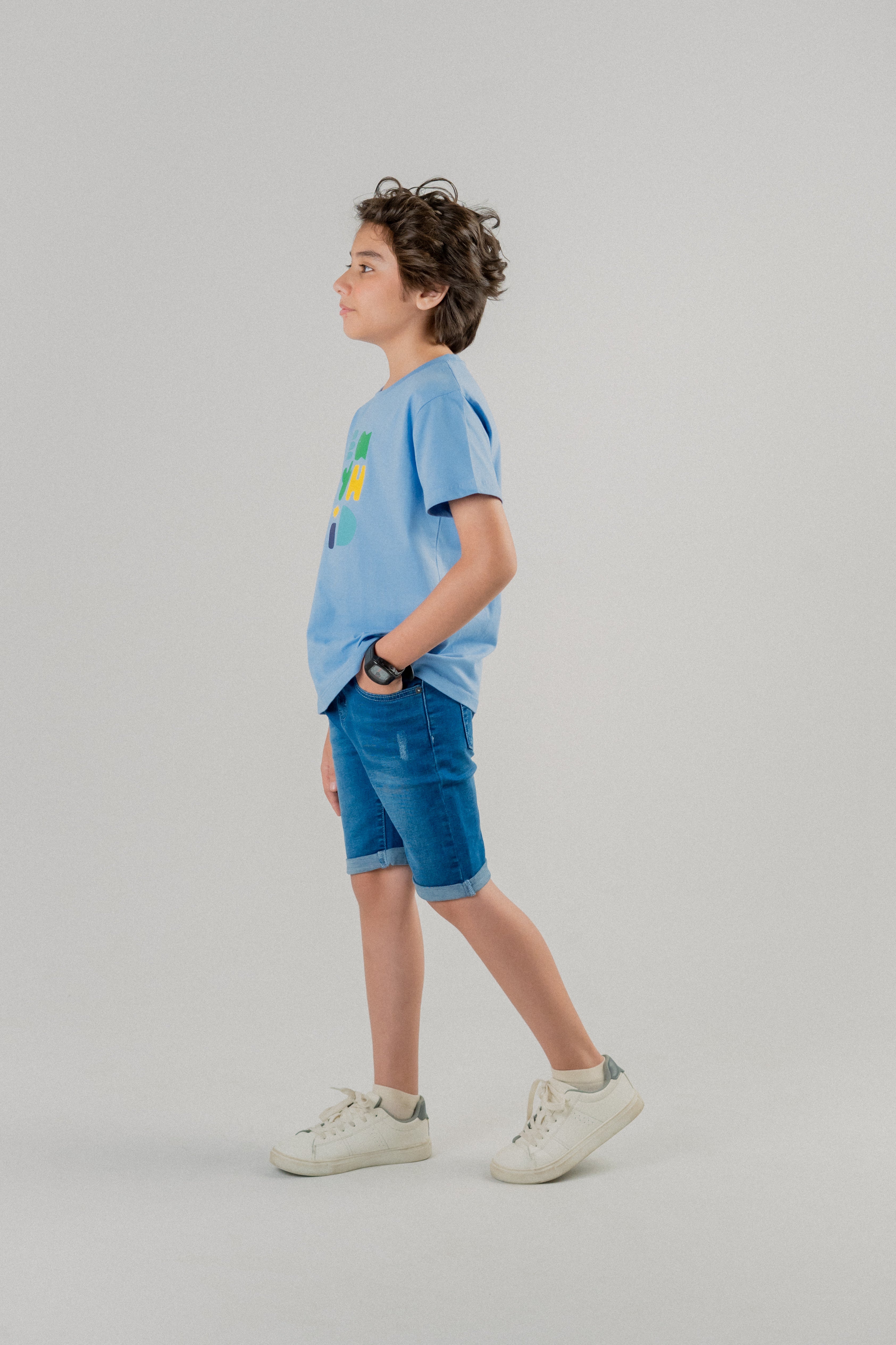Modern Junior Boys T-shirt – Gray Dawn