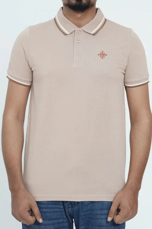 Men’s sand dollar contrast tipping polo shirt