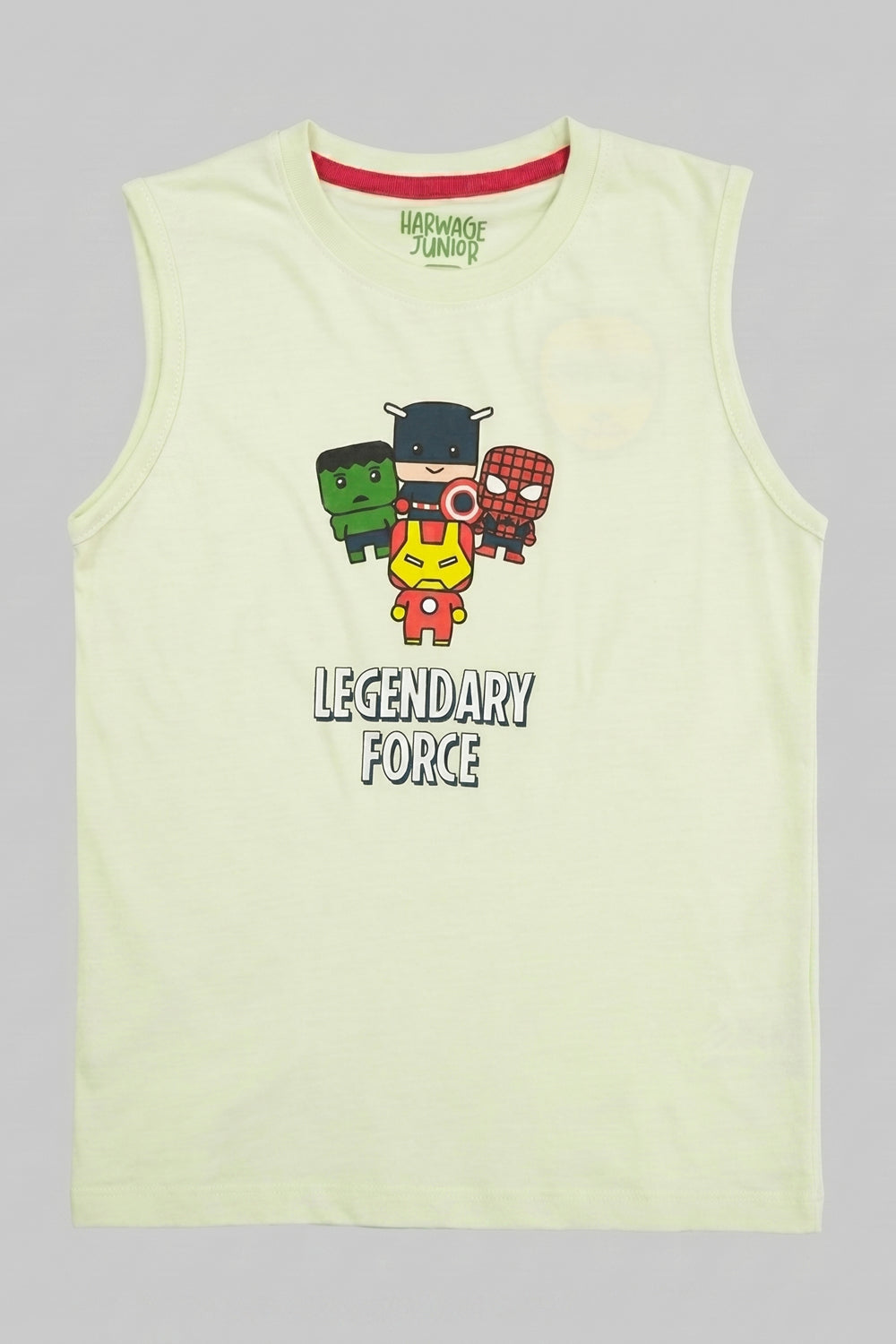 Little Kids Sleeveless Vest CO-ORD Set- Sylvan Green