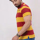 Short sleeve striped polo shirt