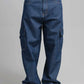 Men’s Indigo Skater Fit Cargo Denim Jeans