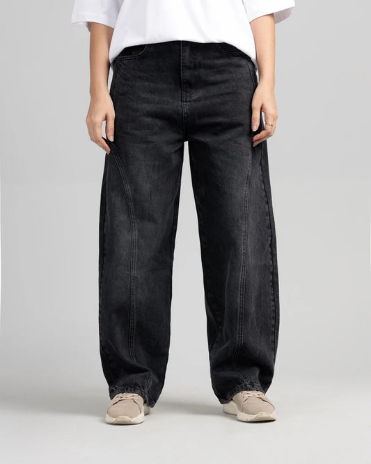 Unisex Charcoal Skater Fit Cut & Sewn Jeans