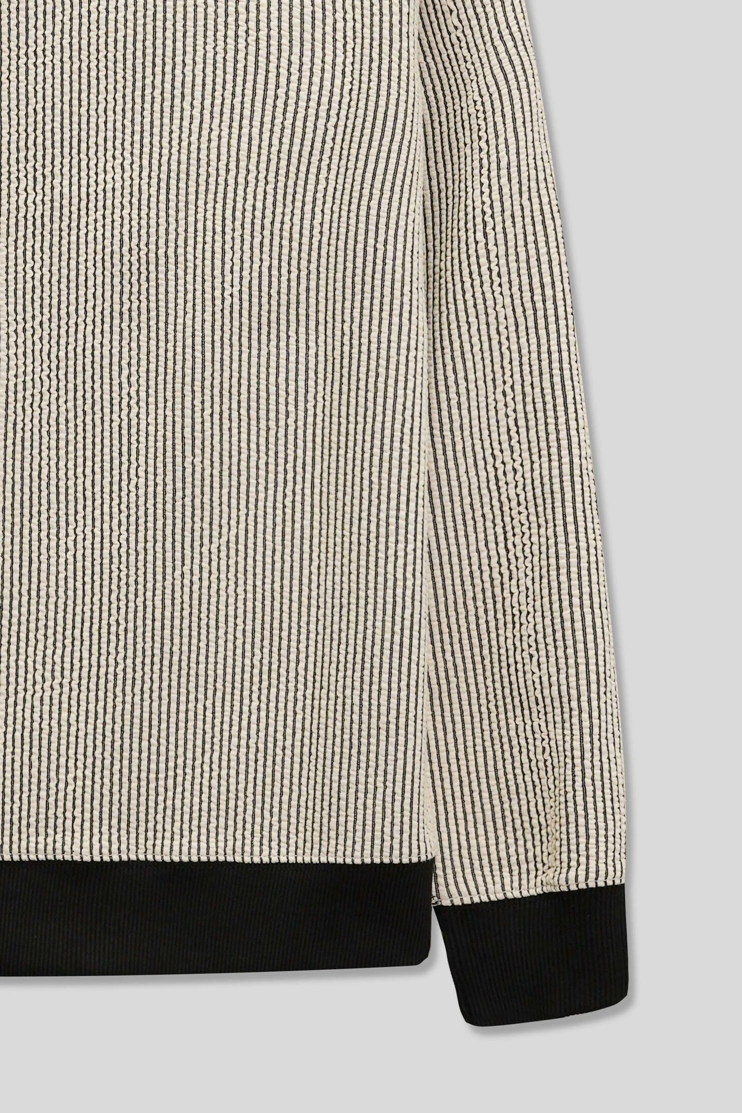 Sleeve close-up highlighting the fabric texture of Black and Blue Sweatshirt
